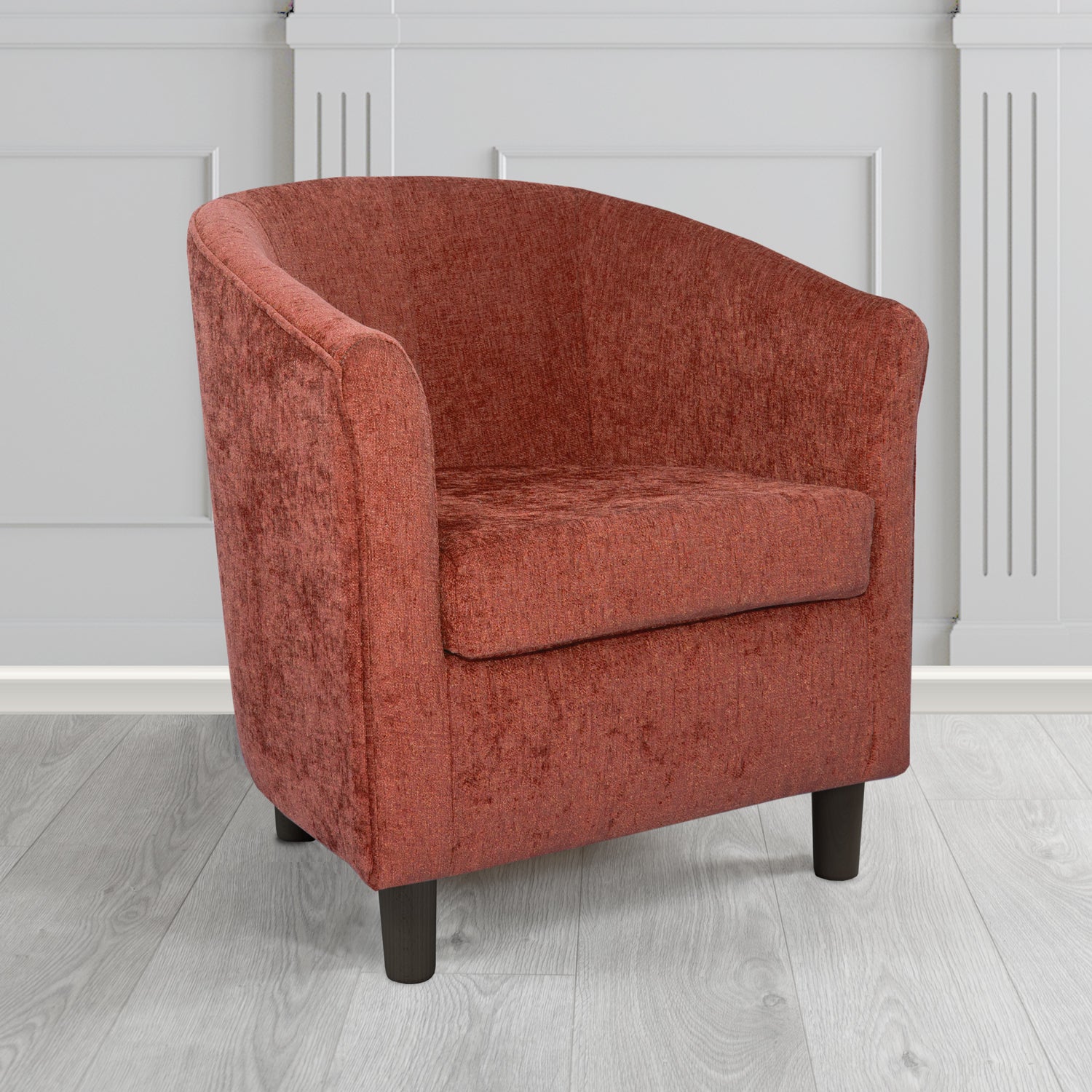 Tuscany Tub Chair in Como Crib 5 Plain Chenille Fabric