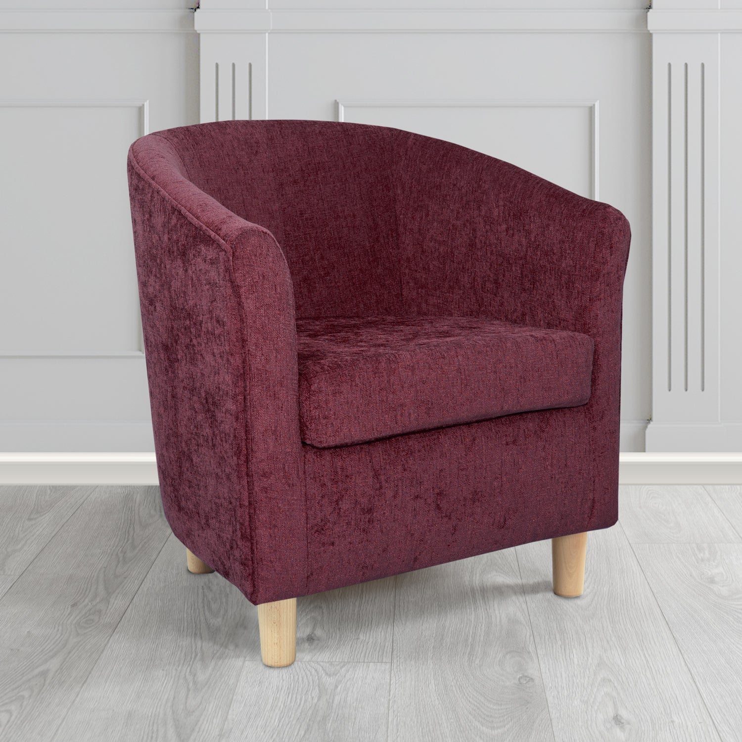 Tuscany Tub Chair in Como Crib 5 Plain Chenille Fabric