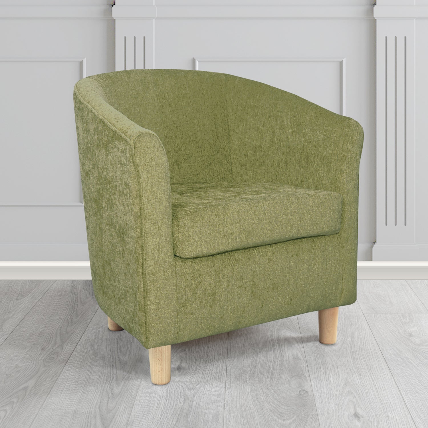 Tuscany Tub Chair in Como Crib 5 Plain Chenille Fabric
