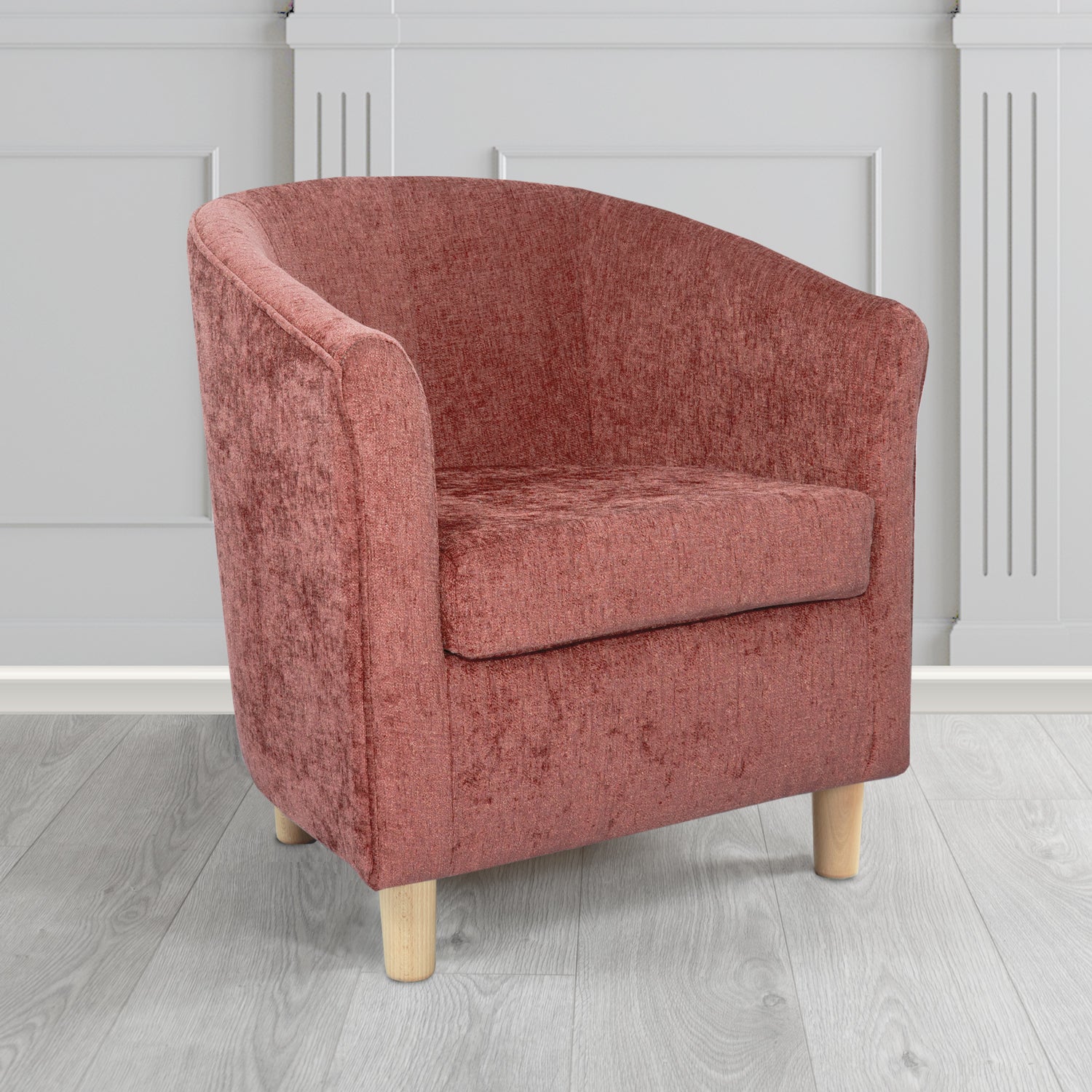Tuscany Tub Chair in Como Crib 5 Plain Chenille Fabric
