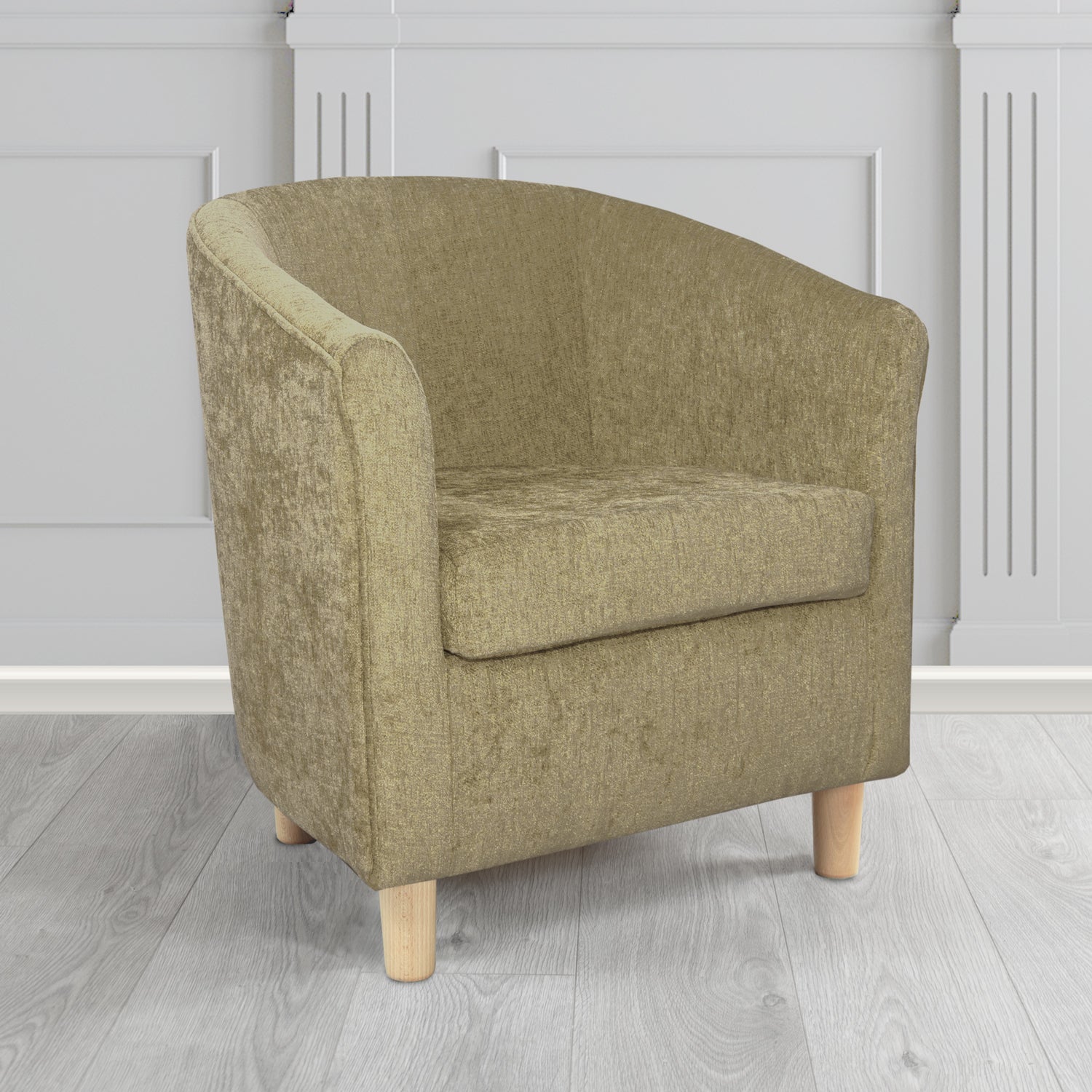 Tuscany Tub Chair in Como Crib 5 Plain Chenille Fabric