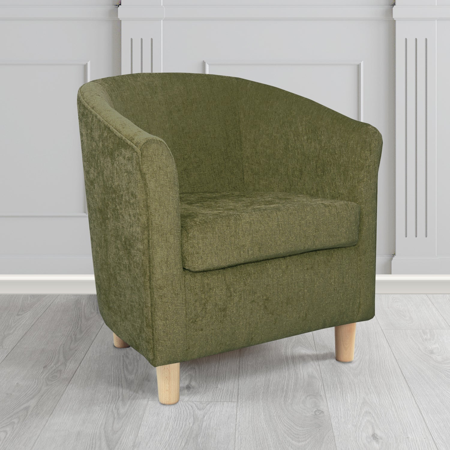 Tuscany Tub Chair in Como Crib 5 Plain Chenille Fabric