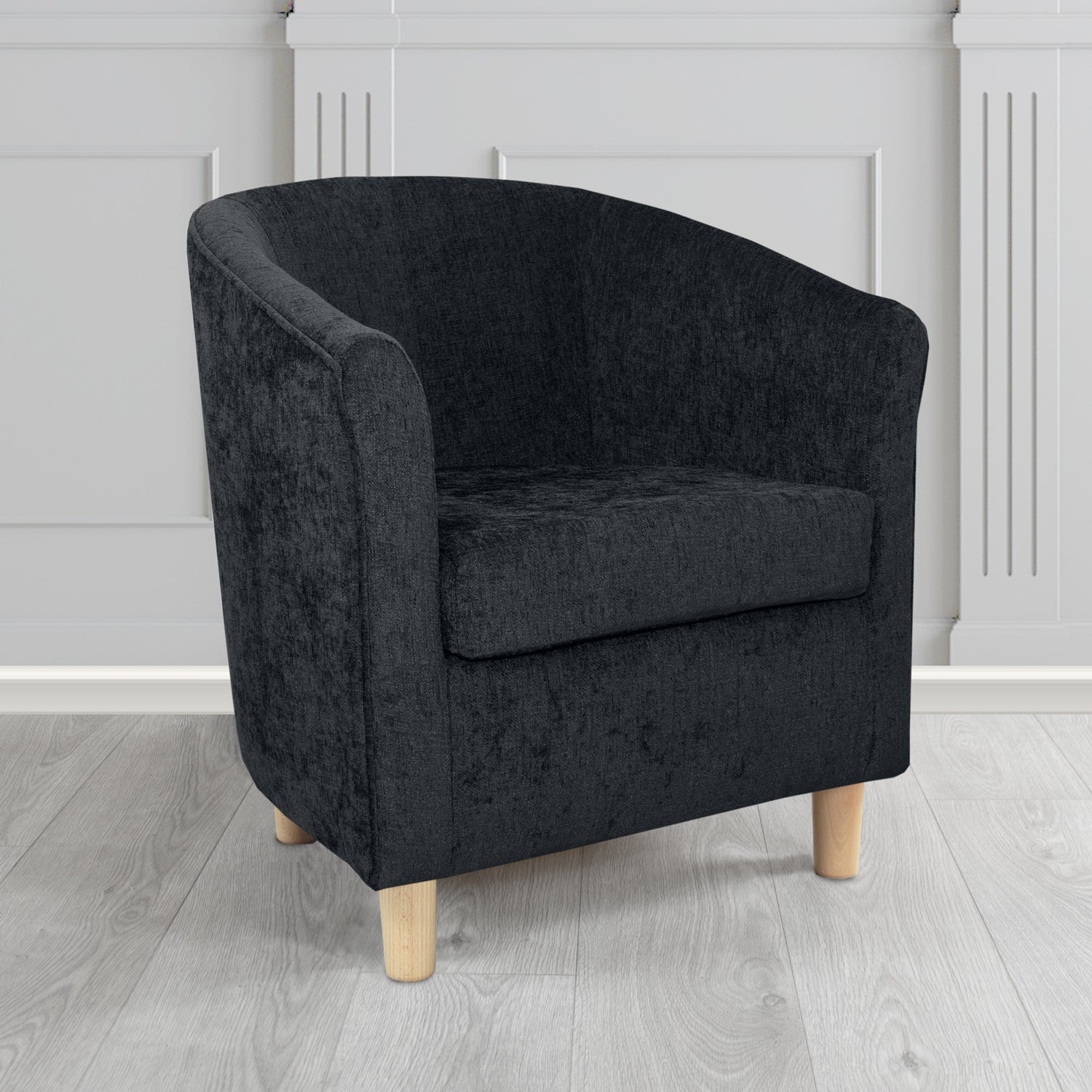 Tuscany Tub Chair in Como Crib 5 Plain Chenille Fabric