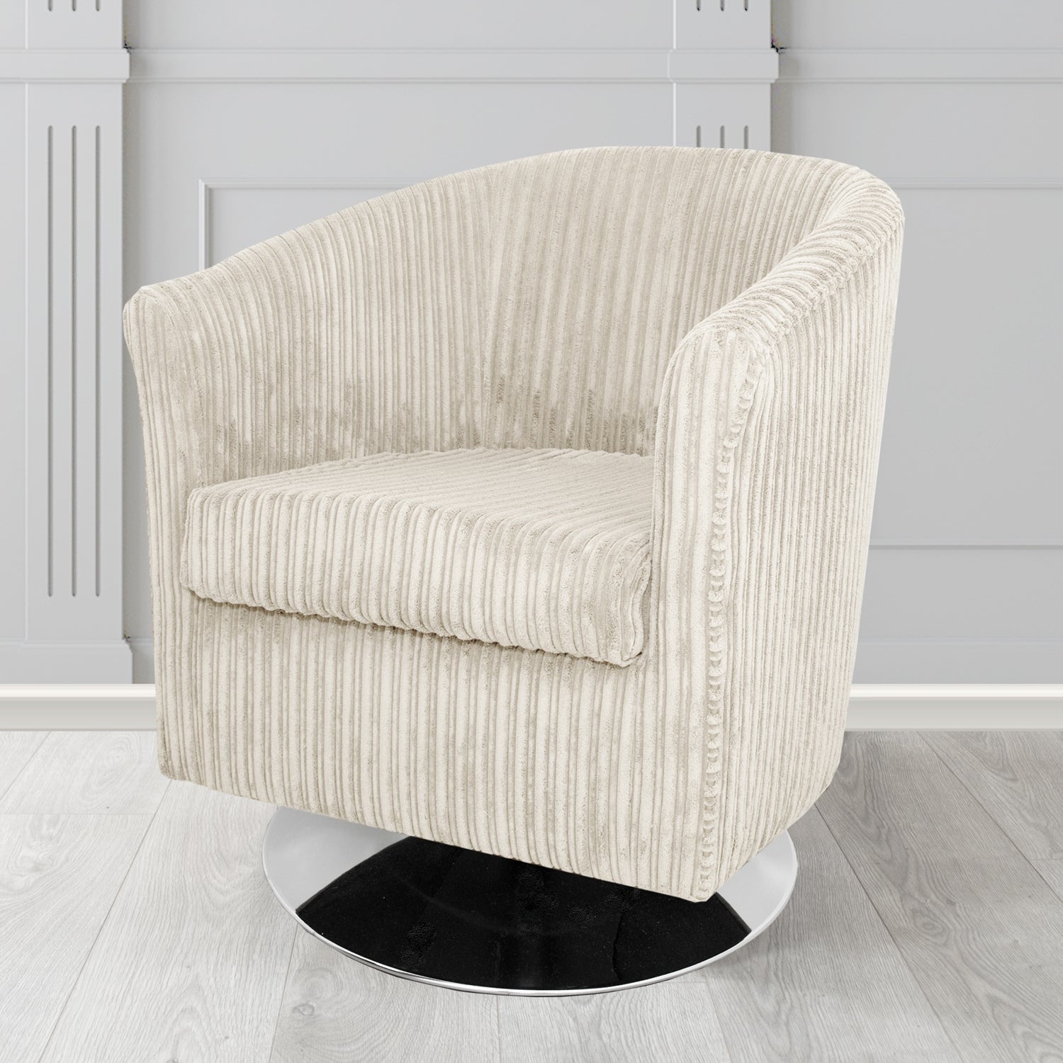 Tuscany Swivel Tub Chair in Tubz Conway Plain Textured Fabric