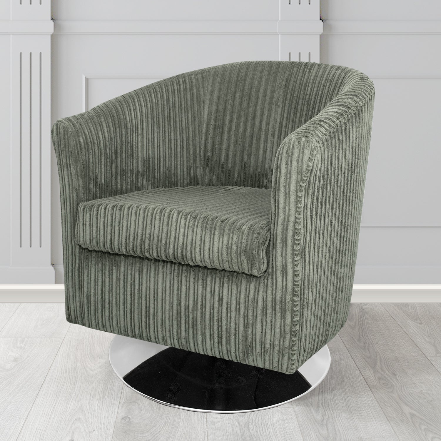 Tuscany Swivel Tub Chair in Tubz Conway Plain Textured Fabric