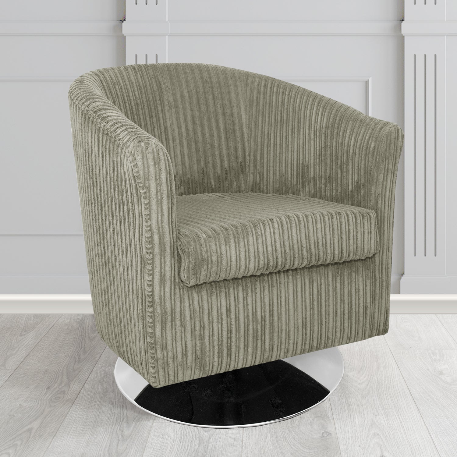 Tuscany Swivel Tub Chair in Tubz Conway Plain Textured Fabric