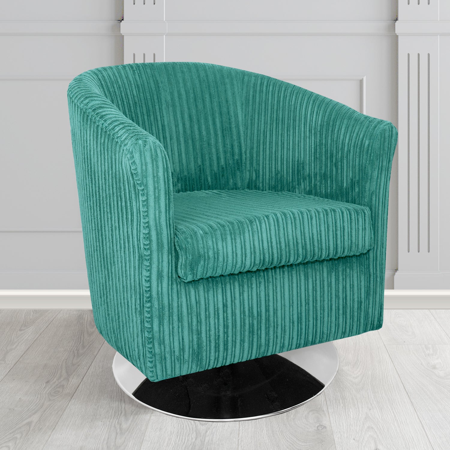 Tuscany Swivel Tub Chair in Tubz Conway Plain Textured Fabric