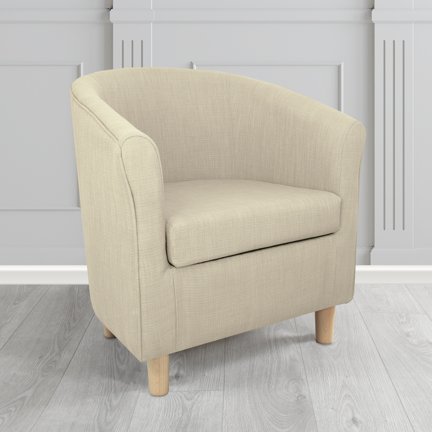 Tuscany Tub Chair in Cristina Marrone Emporio Linen Crib 5 Fabric