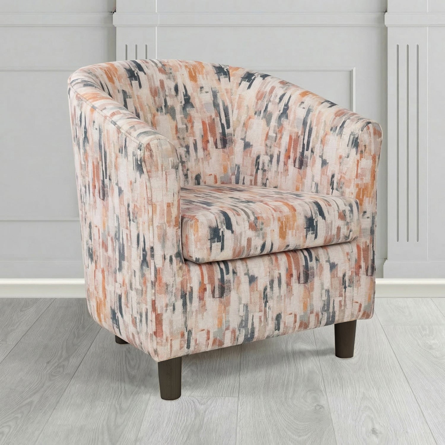 Tuscany Tub Chair in Fryett's Aura Abstract Pattern Fabric
