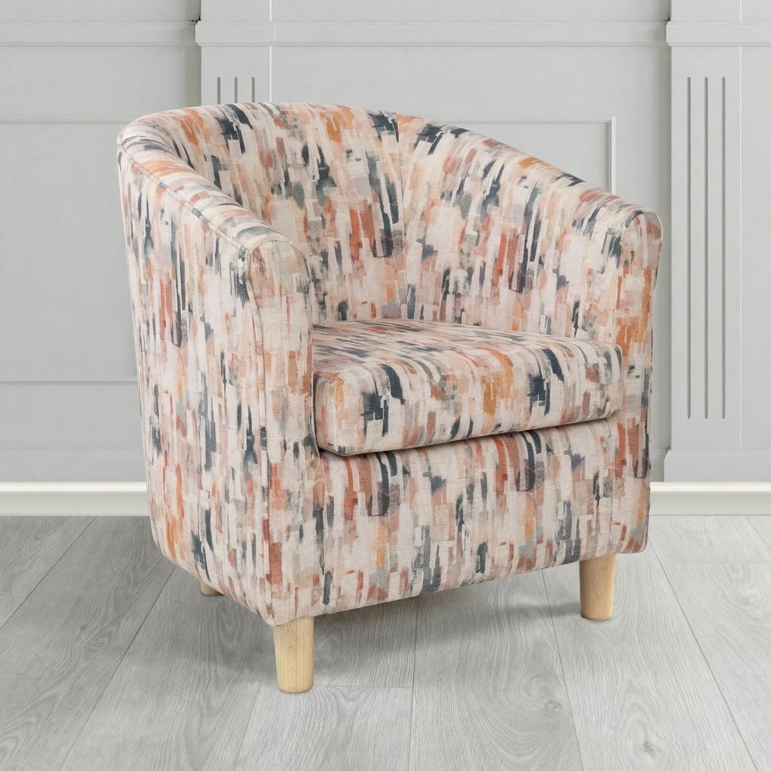 Tuscany Tub Chair in Fryett's Aura Abstract Pattern Fabric