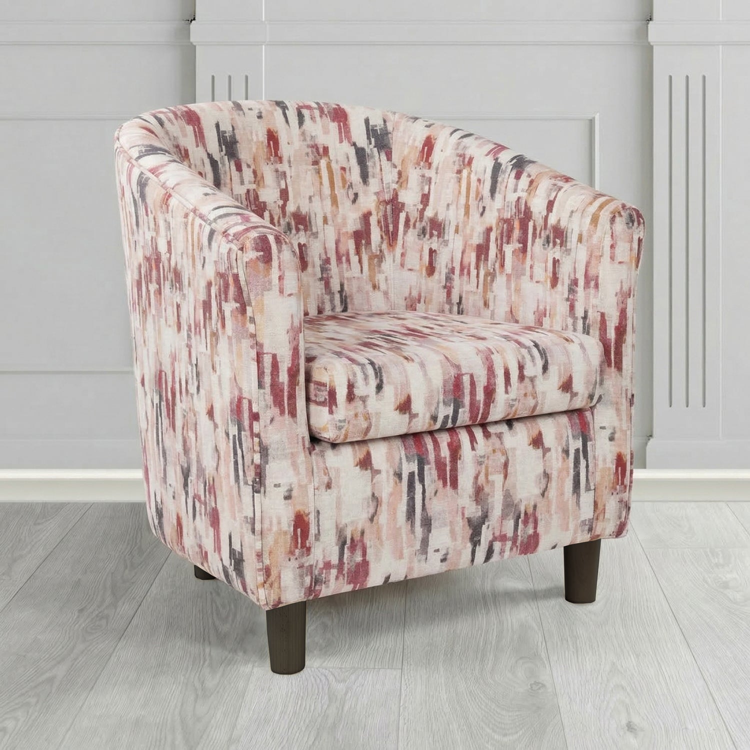 Tuscany Tub Chair in Fryett's Aura Abstract Pattern Fabric