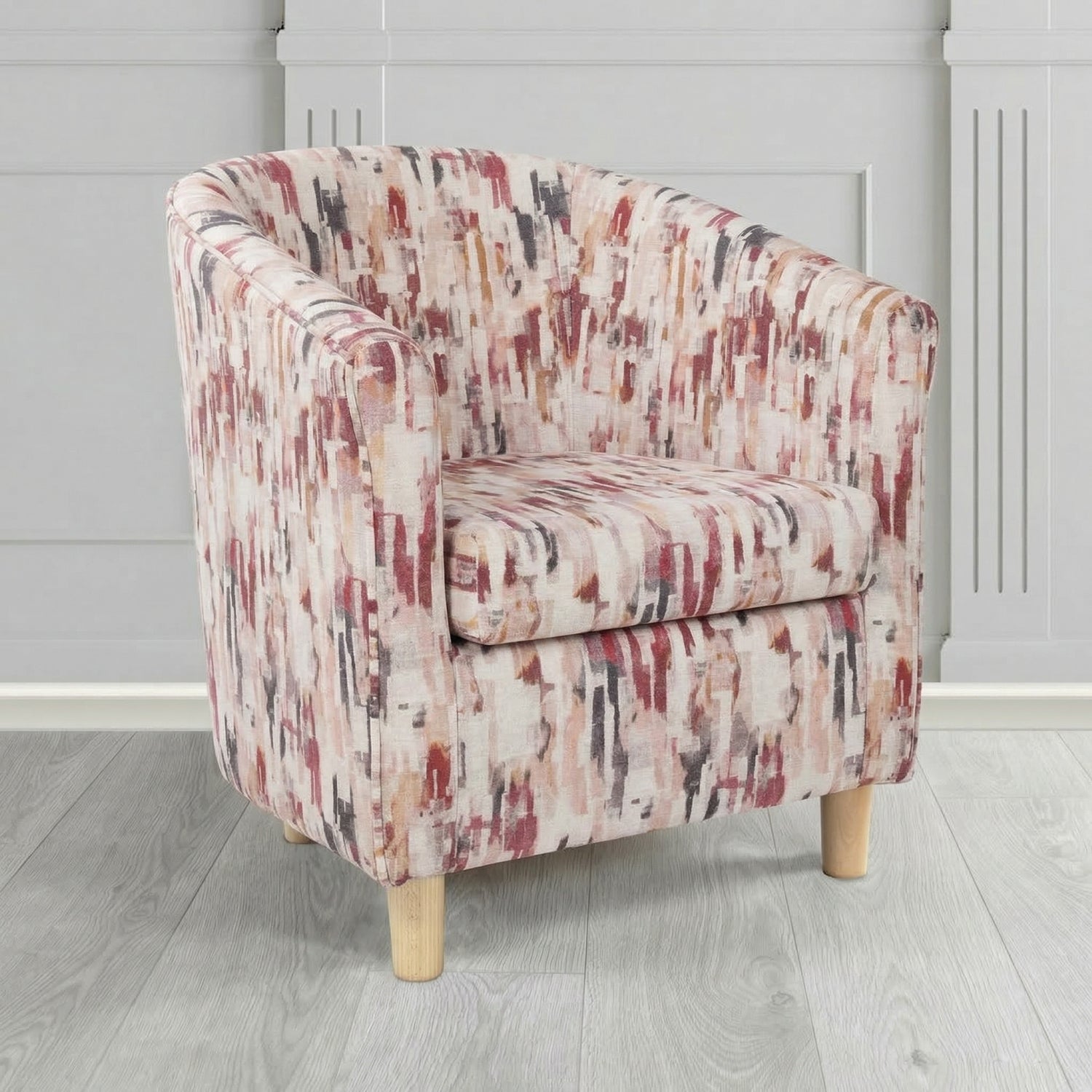 Tuscany Tub Chair in Fryett's Aura Abstract Pattern Fabric