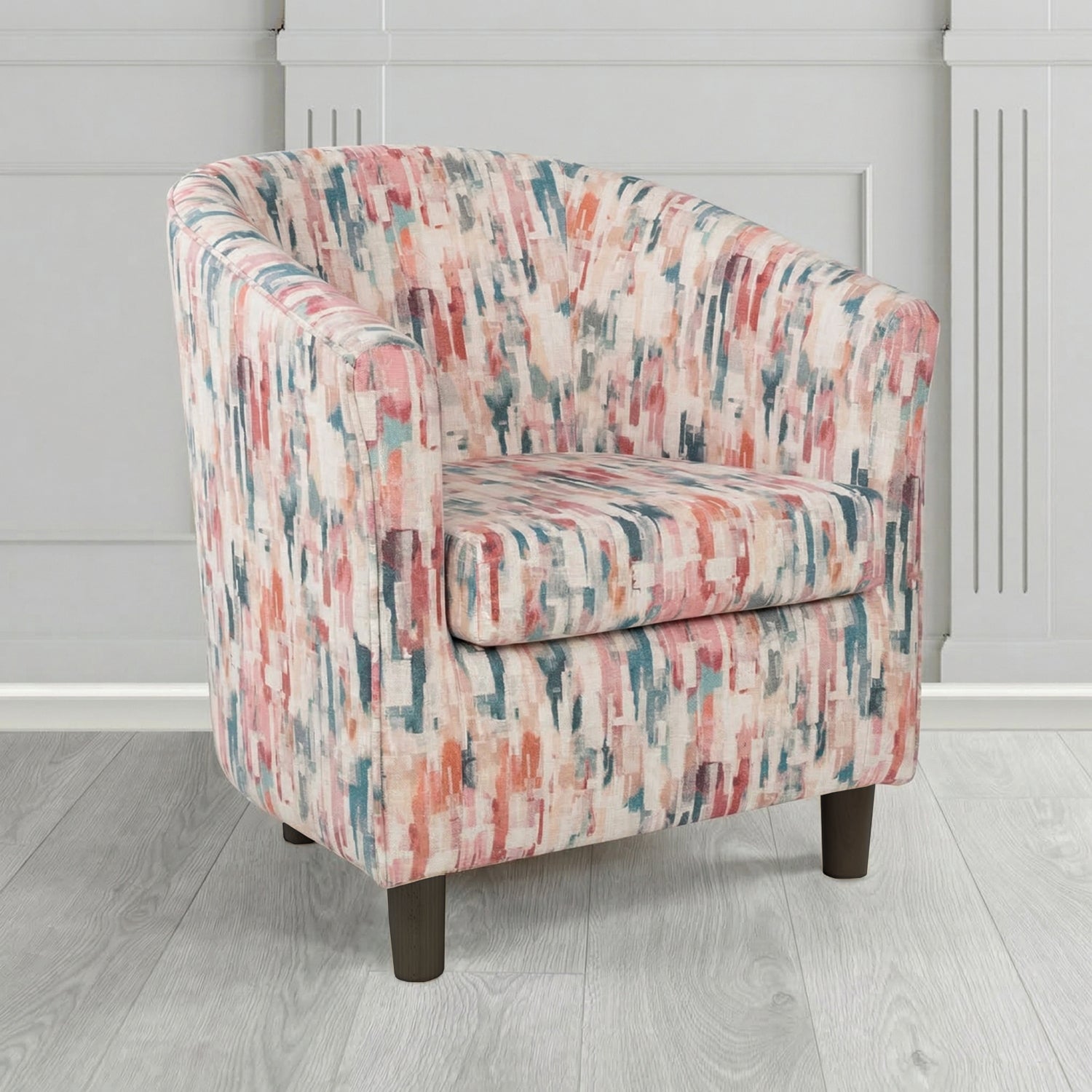 Tuscany Tub Chair in Fryett's Aura Abstract Pattern Fabric