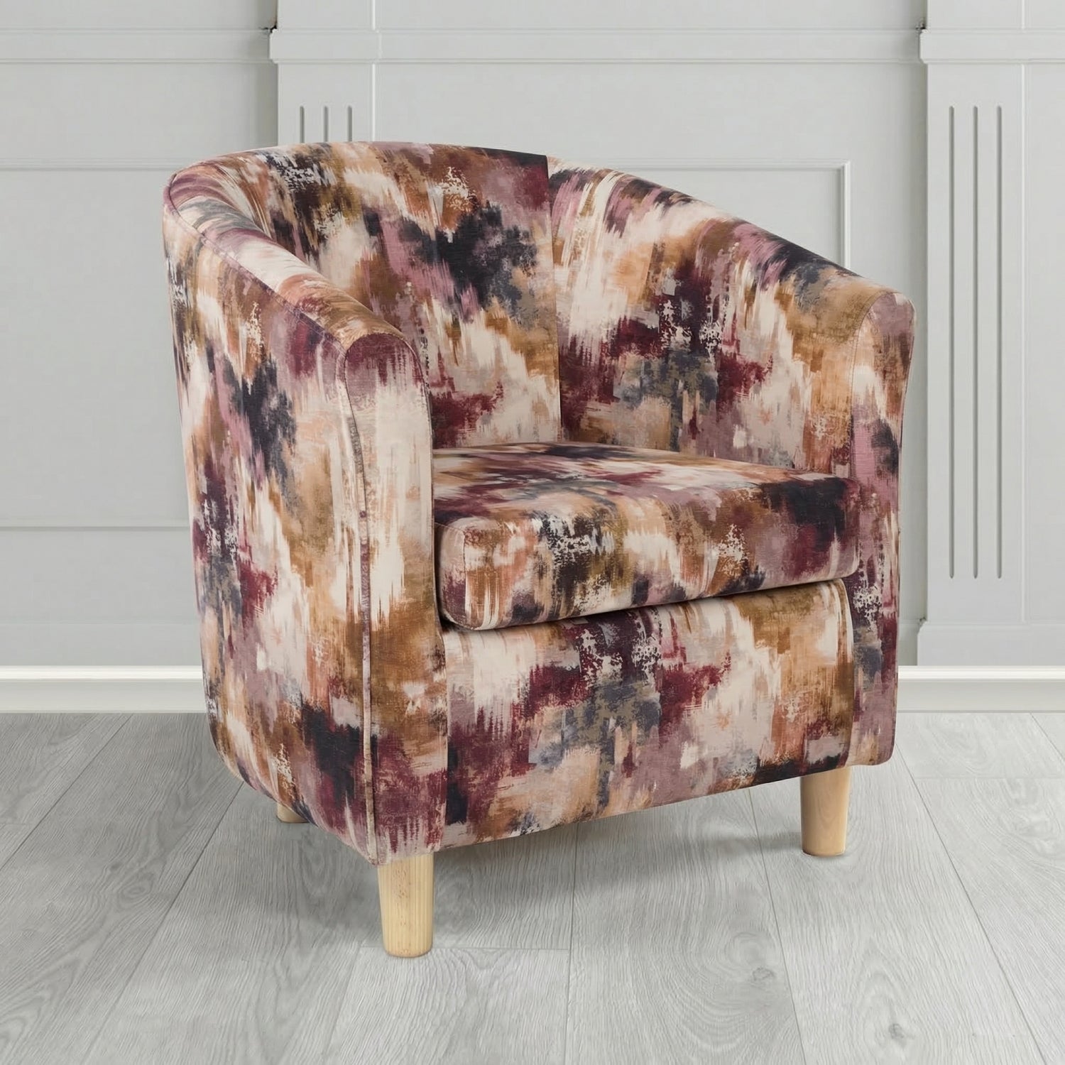 Tuscany Tub Chair in Fryett's Kala Abstract Pattern Fabric