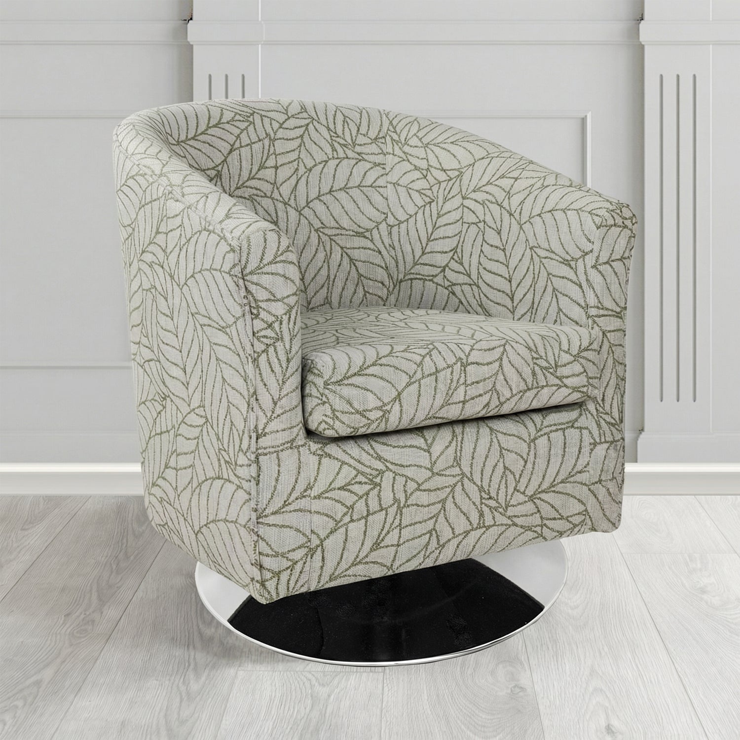 Tuscany Swivel Tub Chair in Fryett's Marlow Floral Pattern Fabric