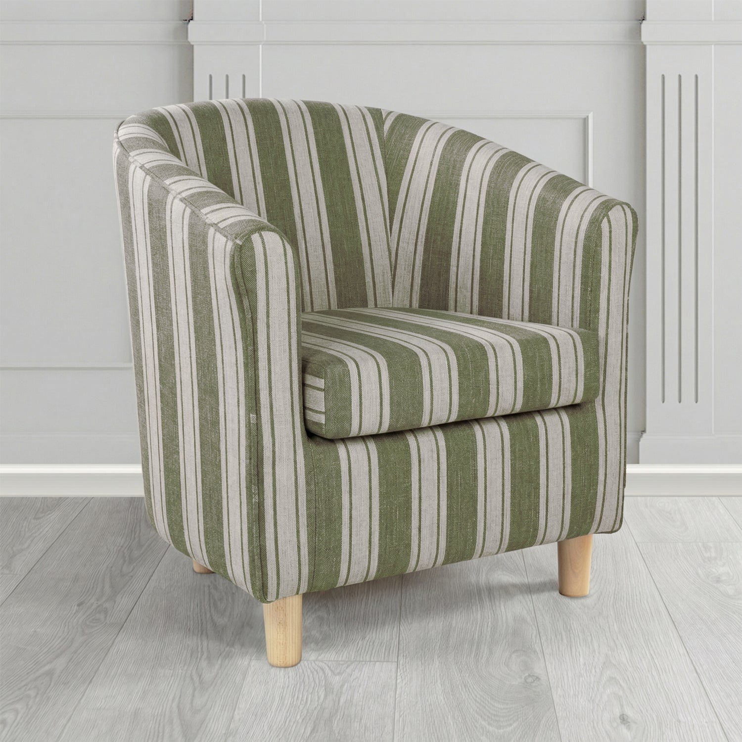 Tuscany Tub Chair in Fryett's Radley Stripe Pattern Fabric