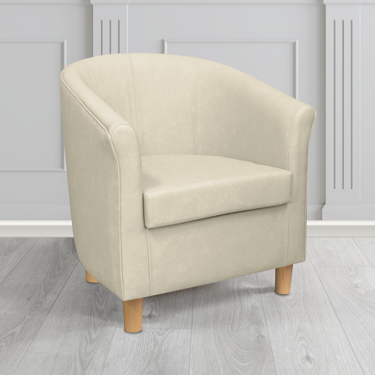 Tuscany Tub Chair in Cristina Marrone Infiniti Antimicrobial Crib 5 Faux Leather