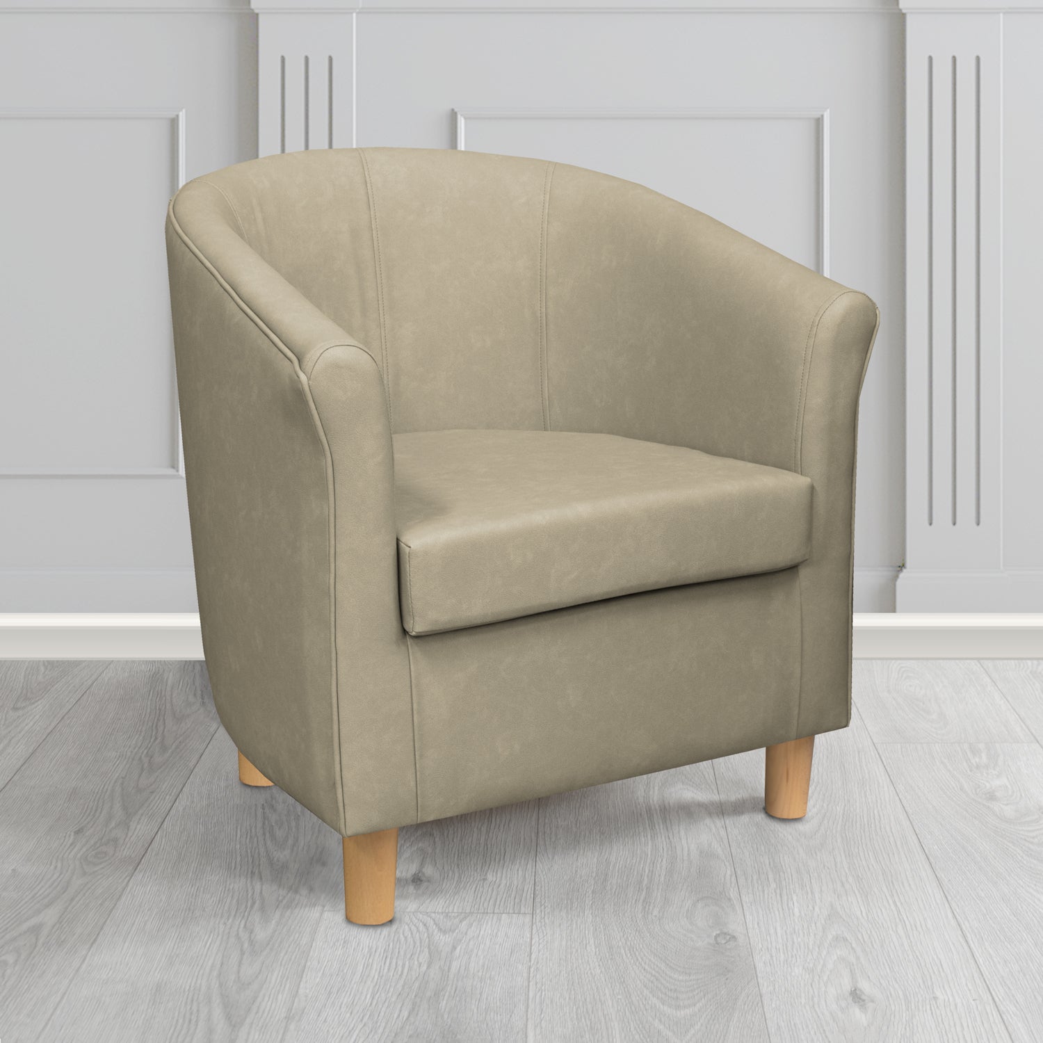 Tuscany Tub Chair in Cristina Marrone Infiniti Antimicrobial Crib 5 Faux Leather