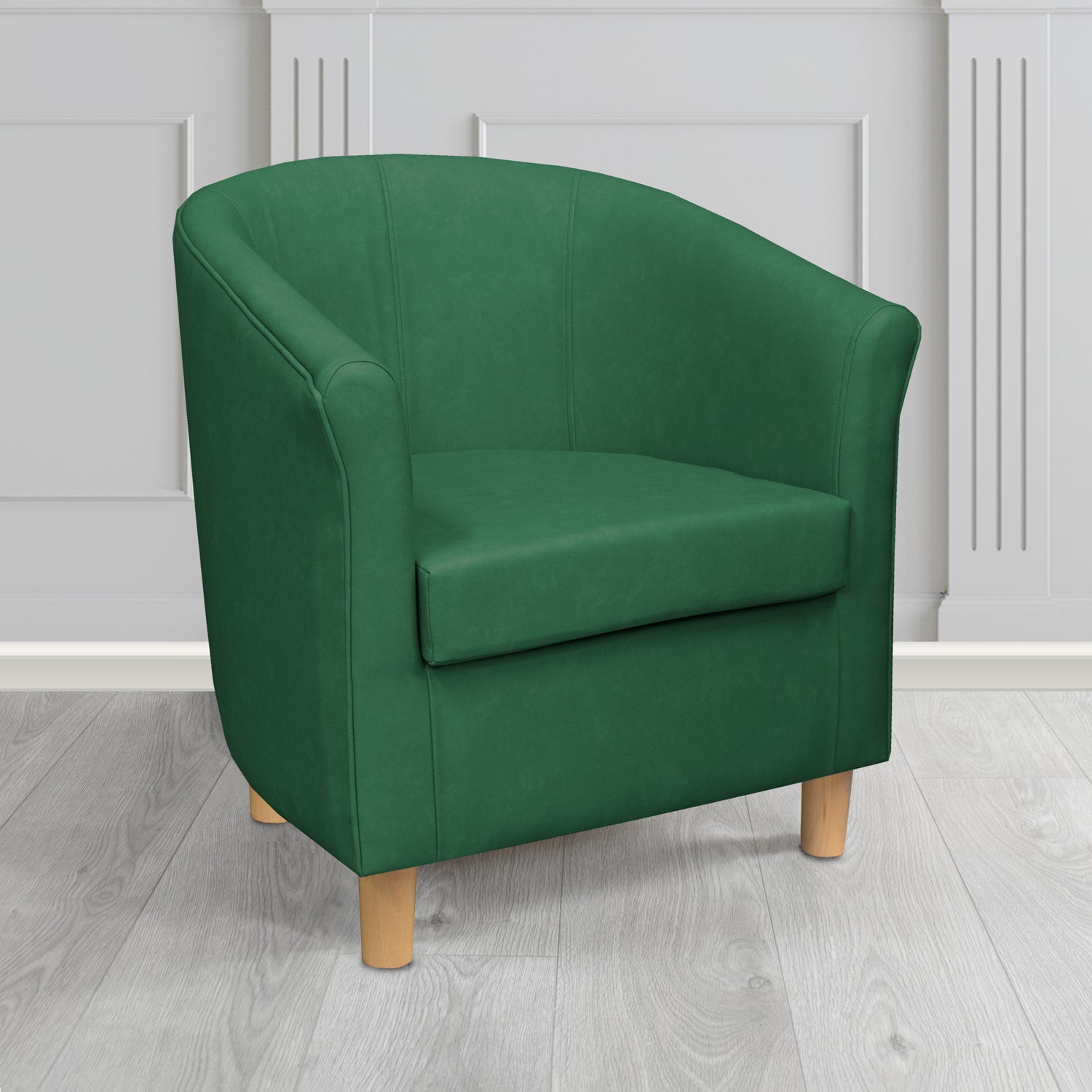 Tuscany Tub Chair in Cristina Marrone Infiniti Antimicrobial Crib 5 Faux Leather
