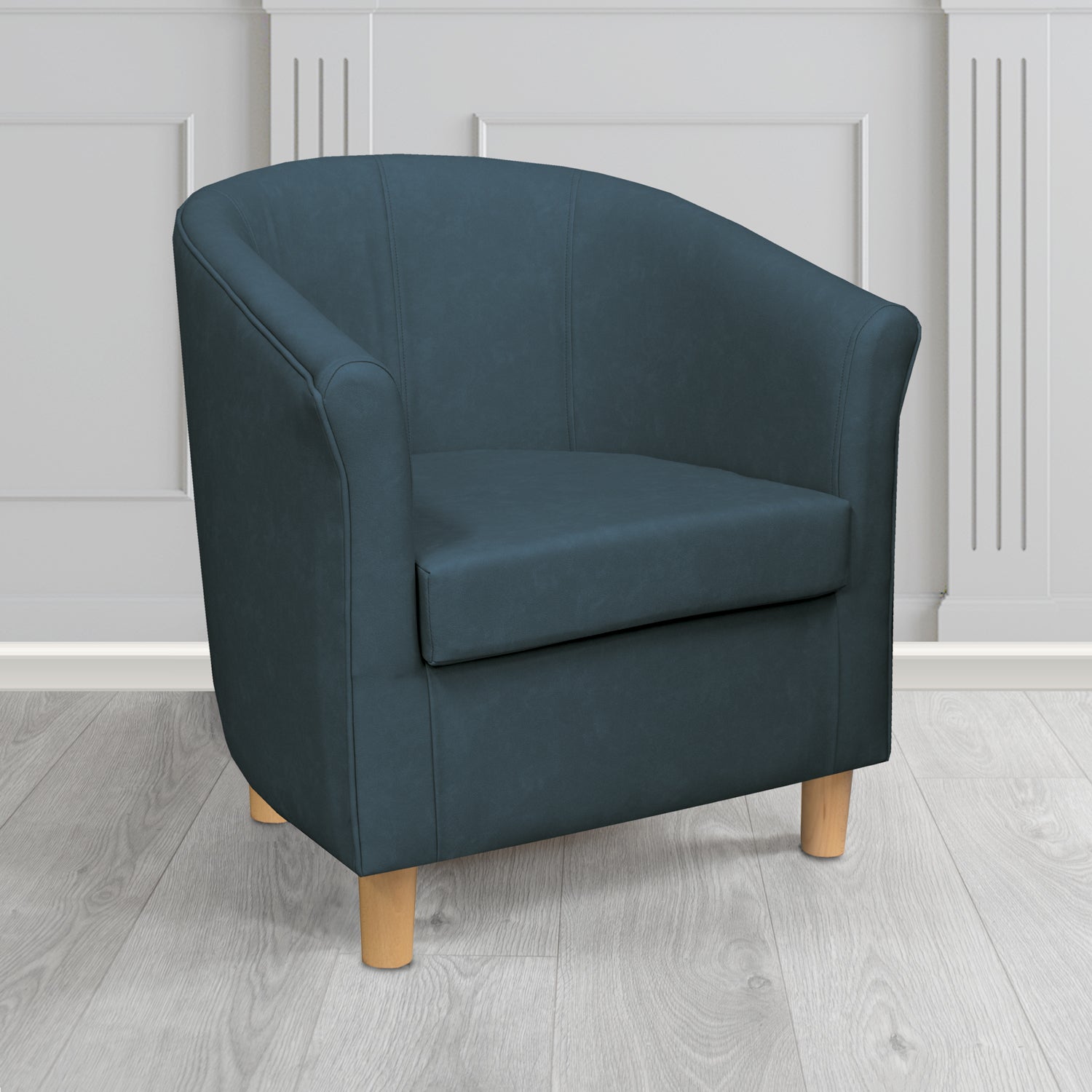 Tuscany Tub Chair in Cristina Marrone Infiniti Antimicrobial Crib 5 Faux Leather