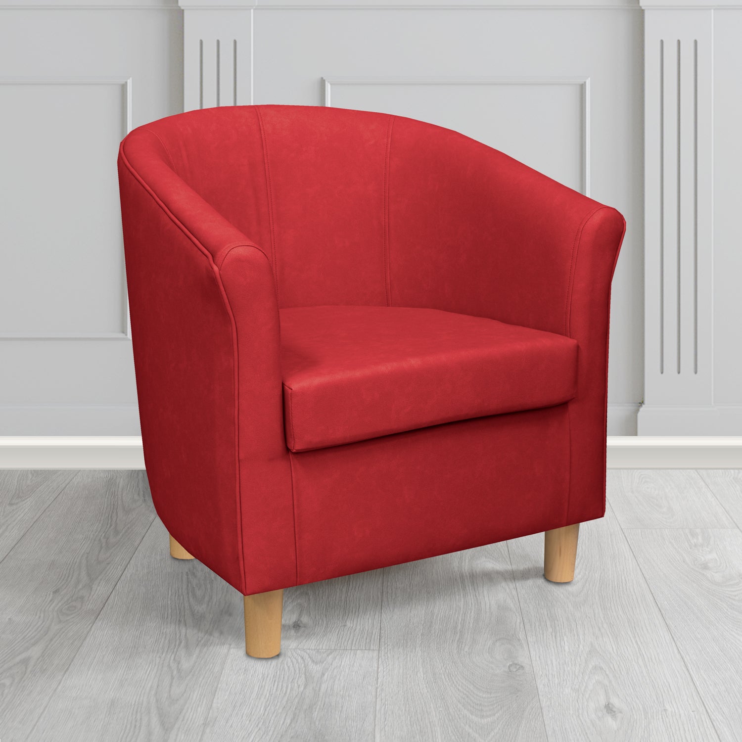 Tuscany Tub Chair in Cristina Marrone Infiniti Antimicrobial Crib 5 Faux Leather