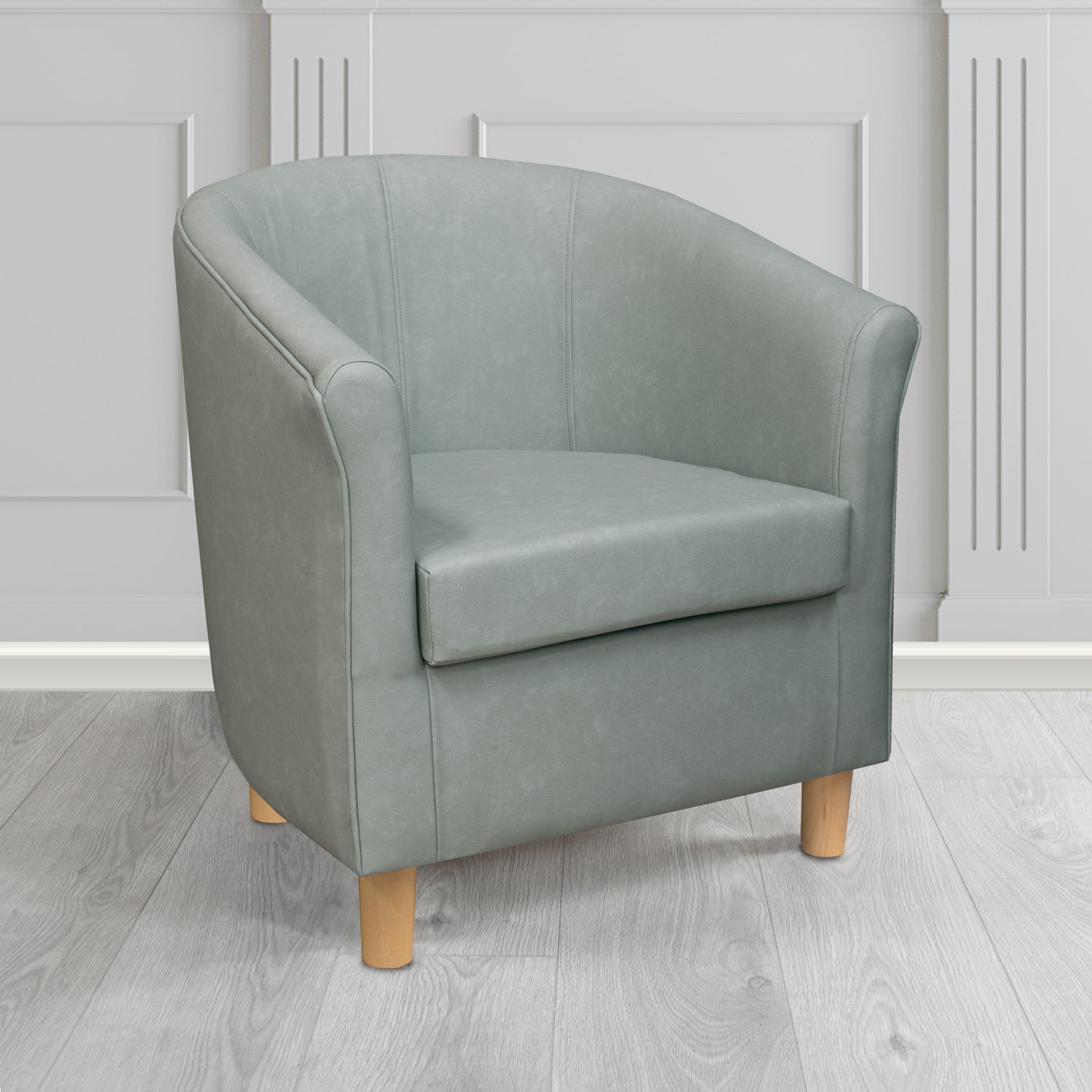 Tuscany Tub Chair in Cristina Marrone Infiniti Antimicrobial Crib 5 Faux Leather