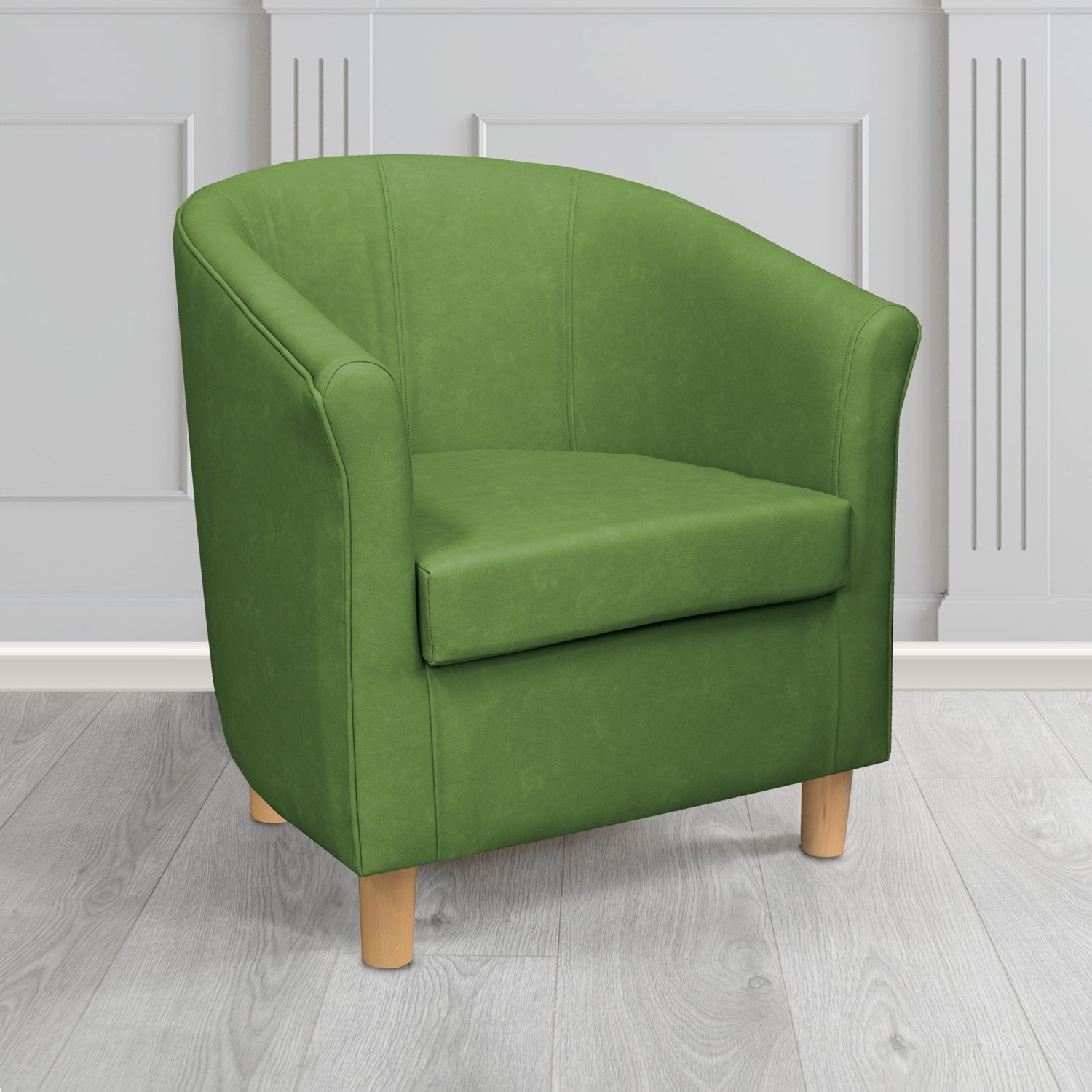 Tuscany Tub Chair in Cristina Marrone Infiniti Antimicrobial Crib 5 Faux Leather