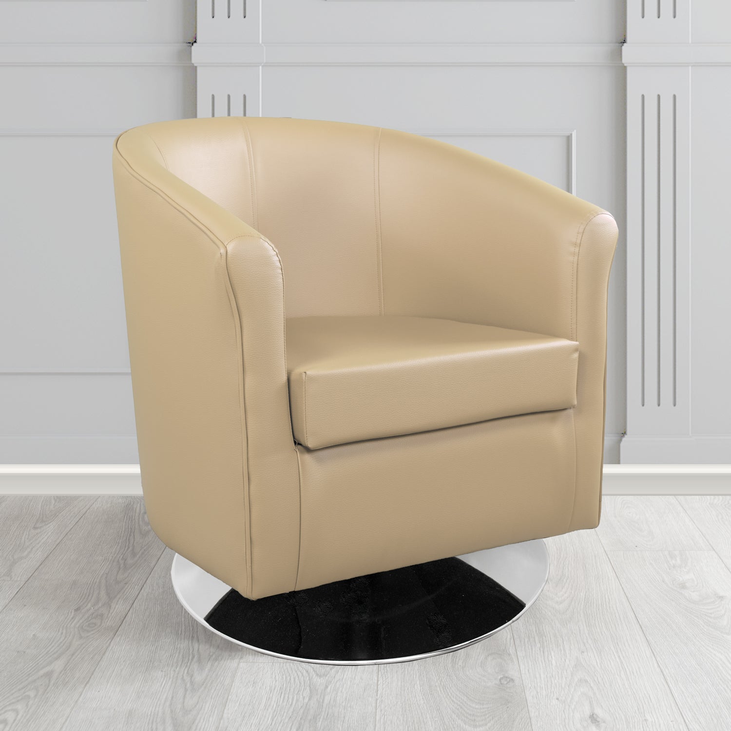 Tuscany Swivel Tub Chair in Chieftain Fabrics Just Colour Crib 5 Faux Leather