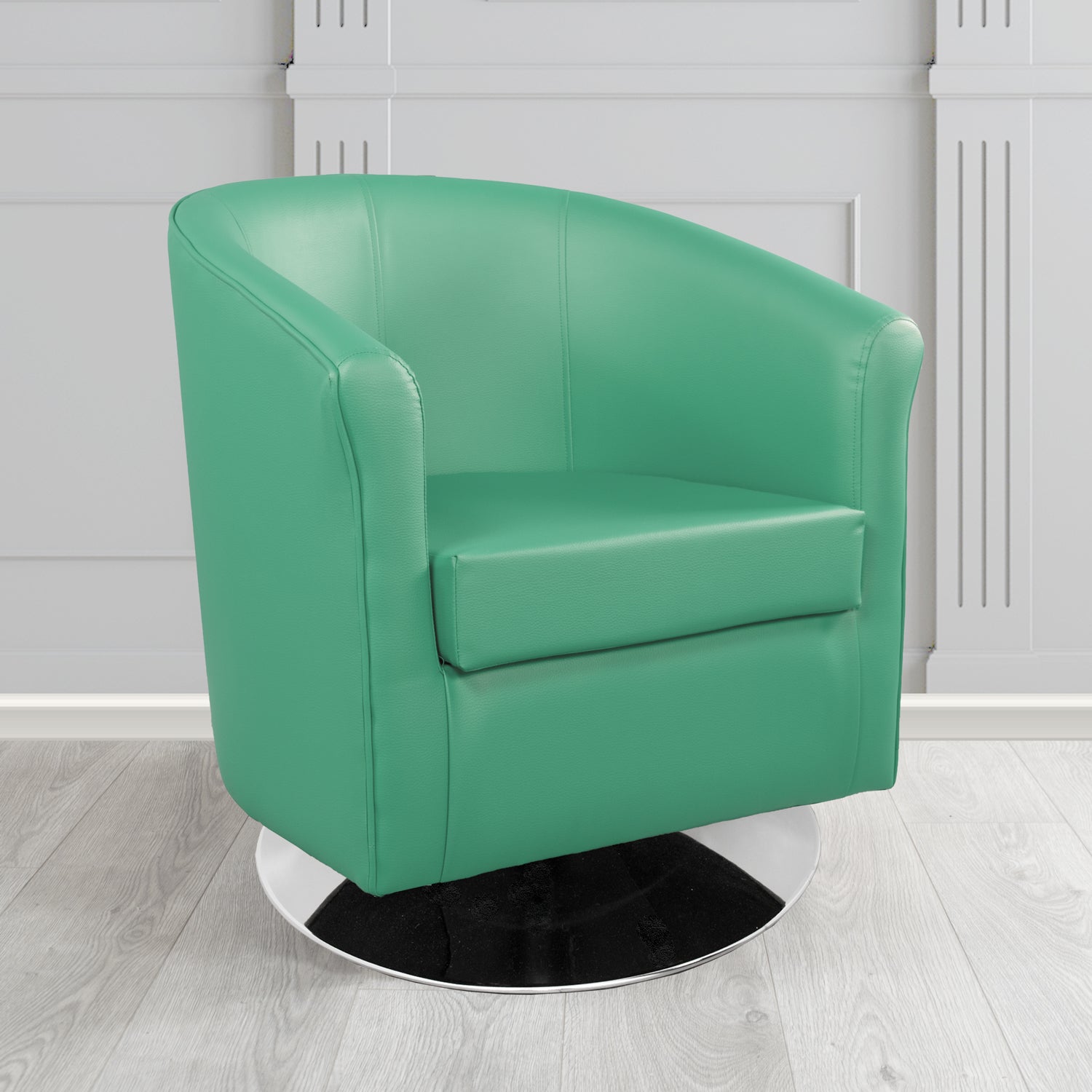 Tuscany Swivel Tub Chair in Chieftain Fabrics Just Colour Crib 5 Faux Leather