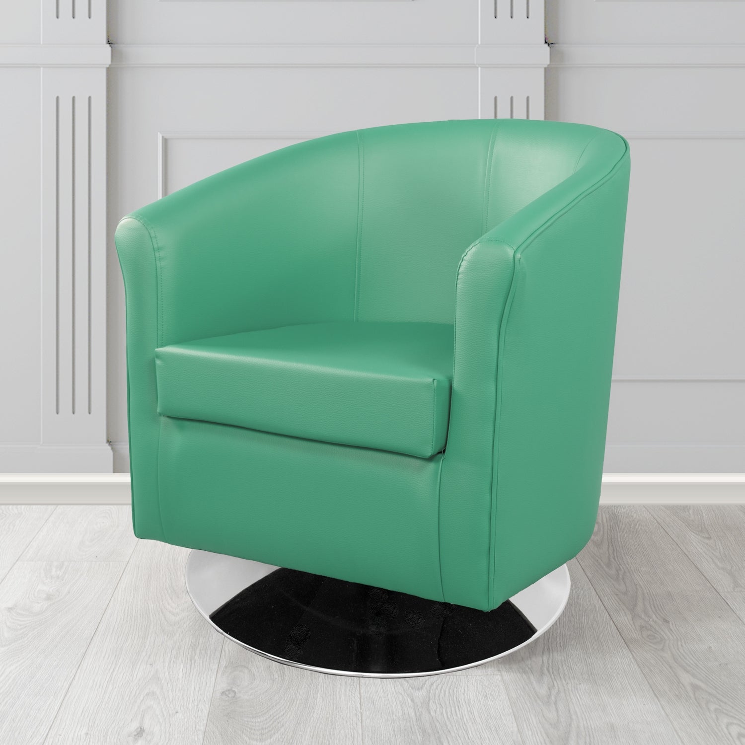 Tuscany Swivel Tub Chair in Chieftain Fabrics Just Colour Crib 5 Faux Leather