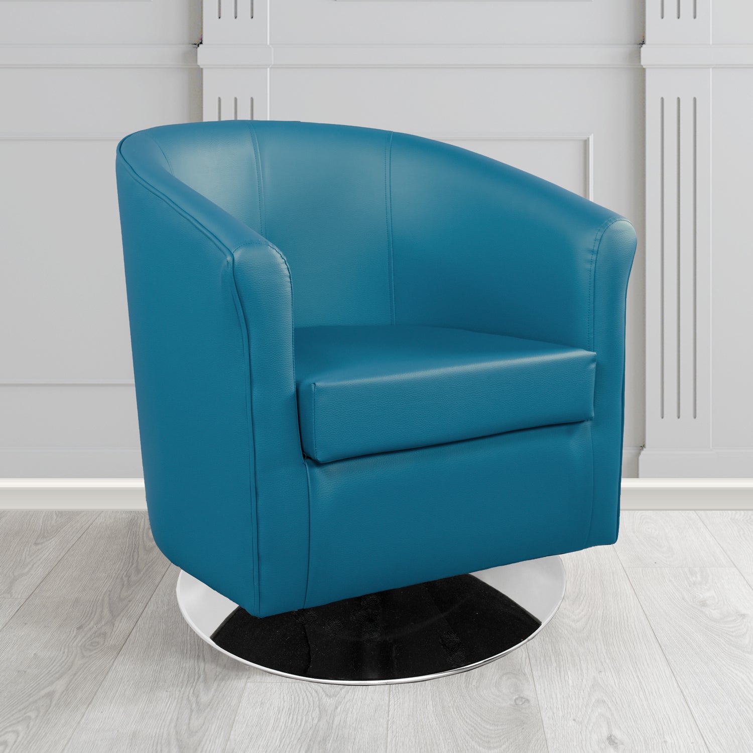 Tuscany Swivel Tub Chair in Chieftain Fabrics Just Colour Crib 5 Faux Leather