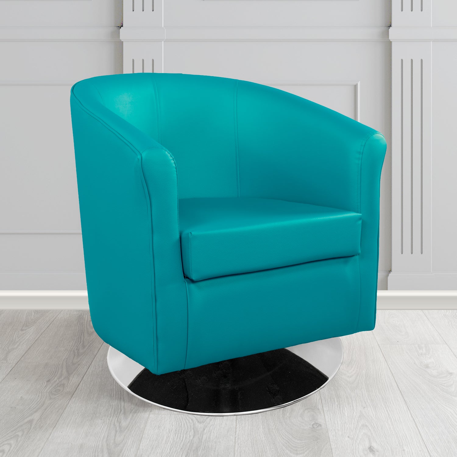 Tuscany Swivel Tub Chair in Chieftain Fabrics Just Colour Crib 5 Faux Leather