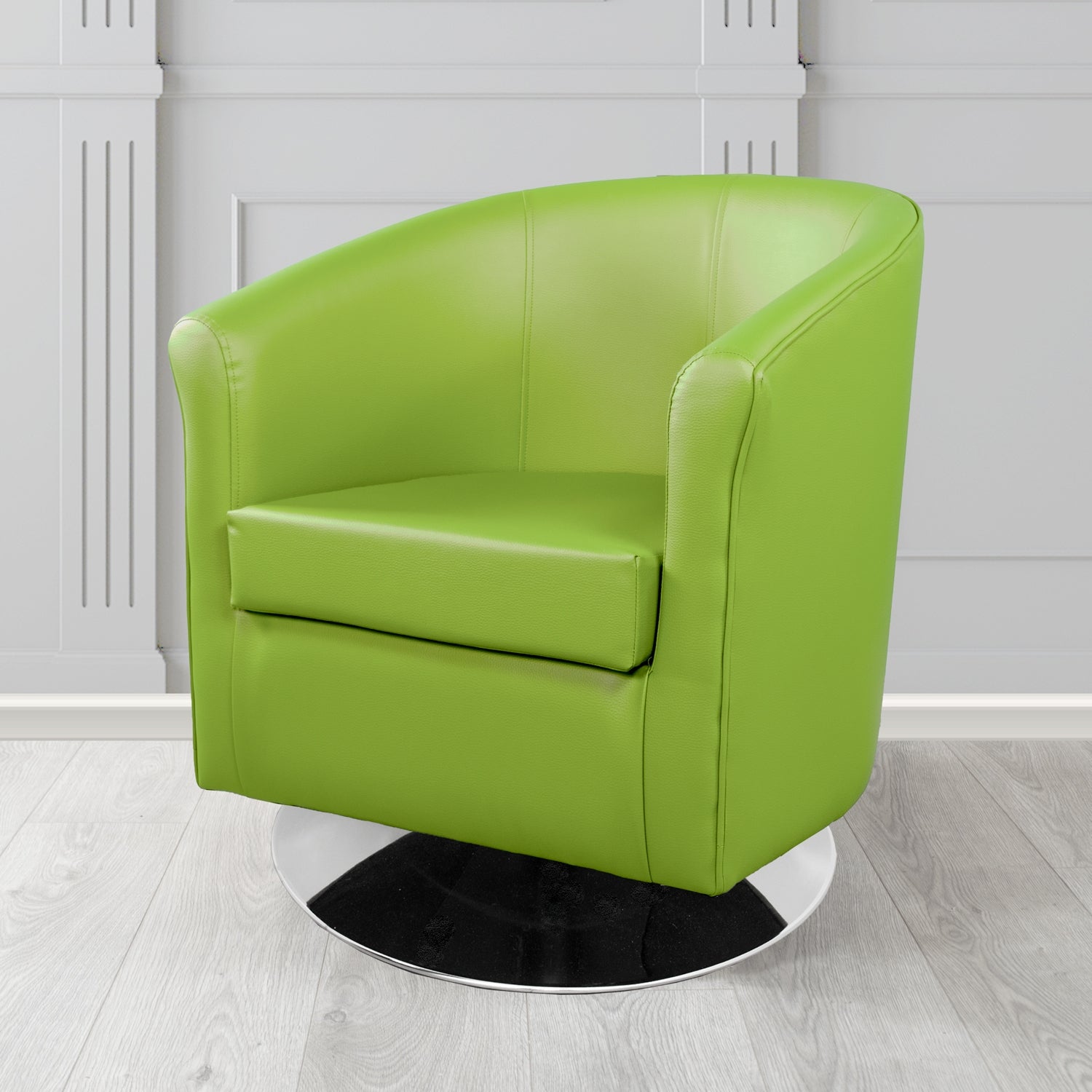 Tuscany Swivel Tub Chair in Chieftain Fabrics Just Colour Crib 5 Faux Leather