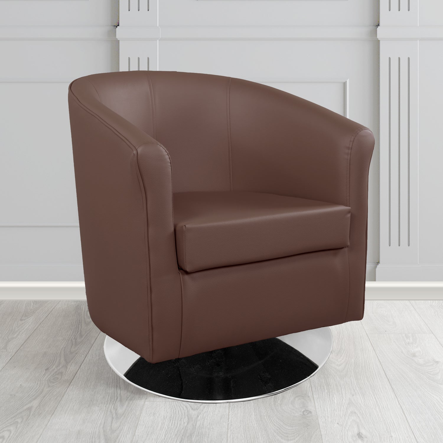 Tuscany Swivel Tub Chair in Chieftain Fabrics Just Colour Crib 5 Faux Leather