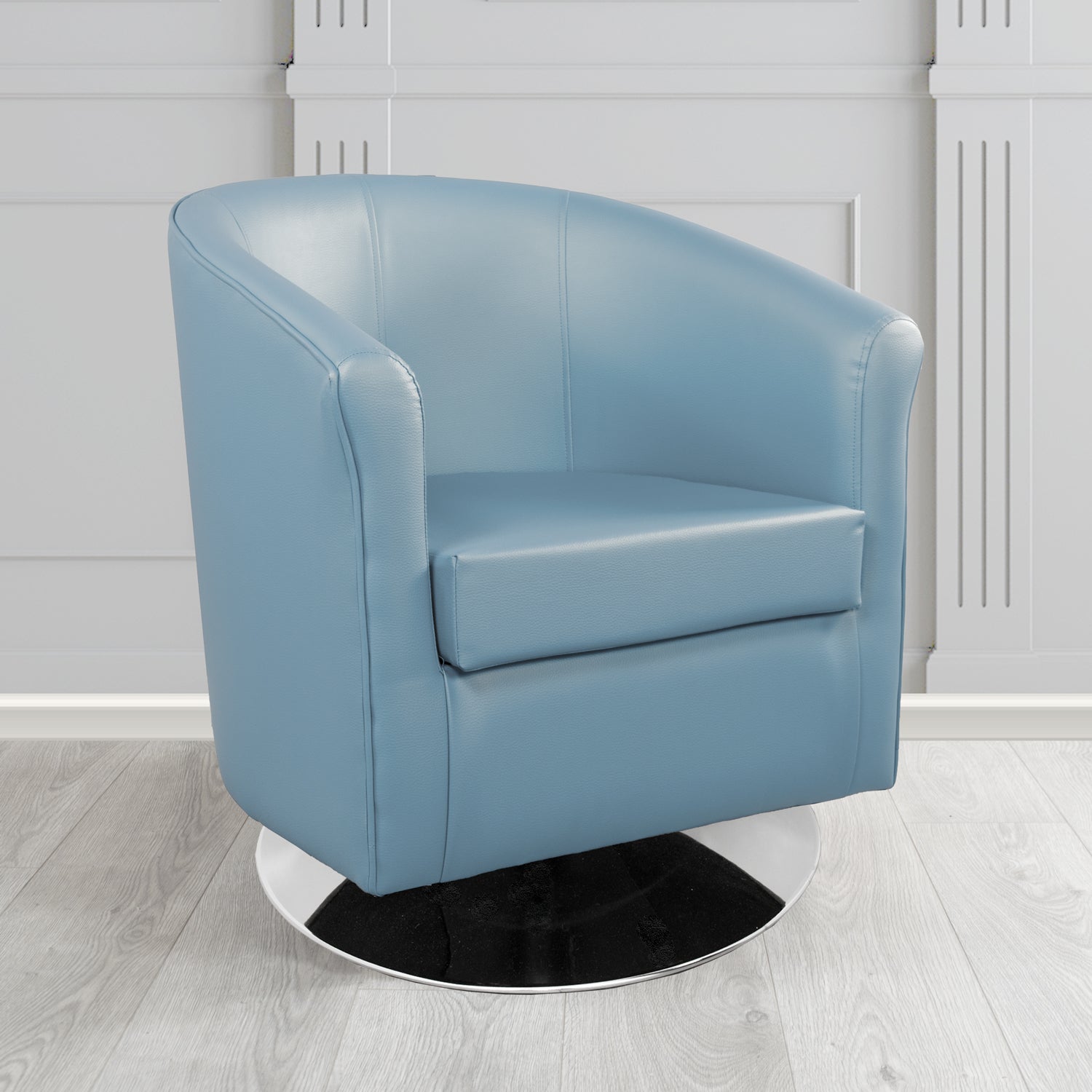 Tuscany Swivel Tub Chair in Chieftain Fabrics Just Colour Crib 5 Faux Leather