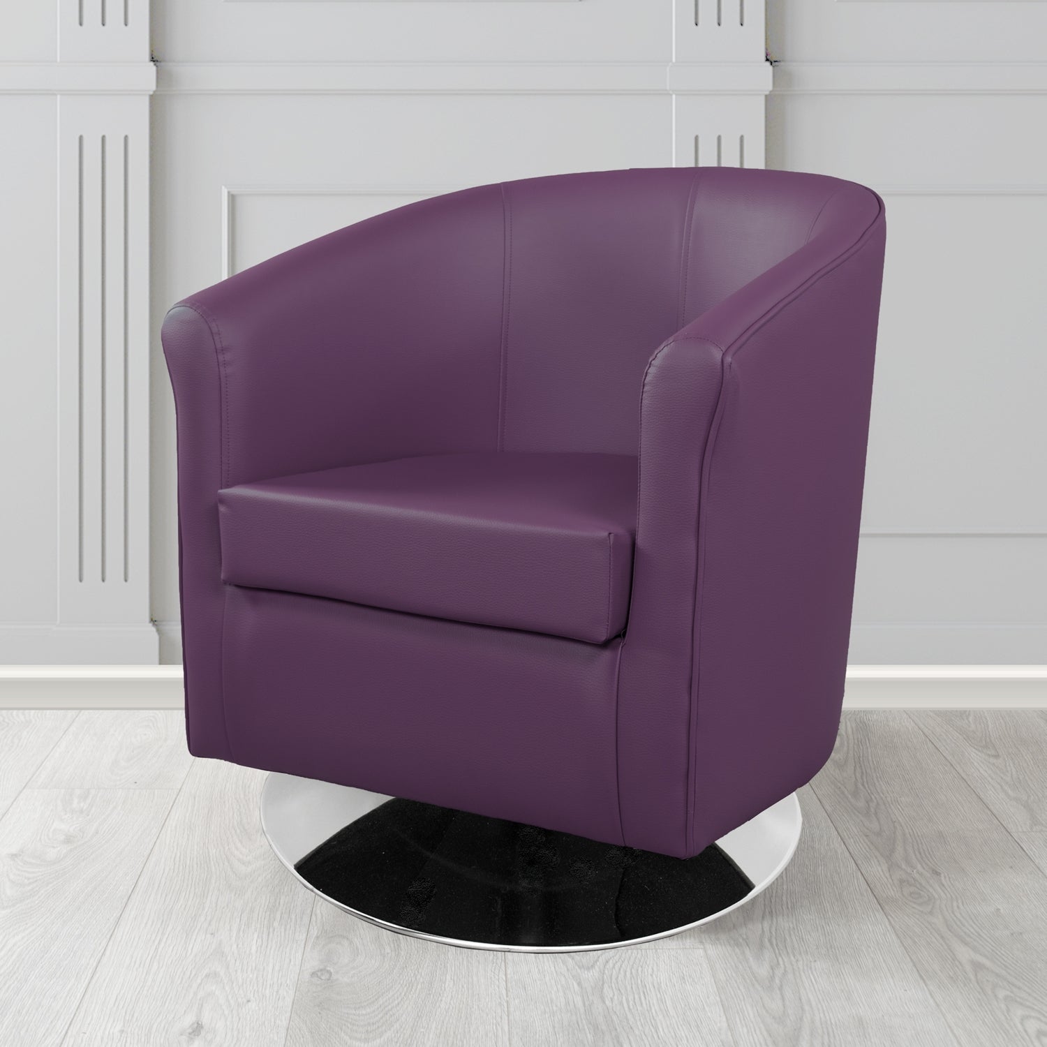 Tuscany Swivel Tub Chair in Chieftain Fabrics Just Colour Crib 5 Faux Leather