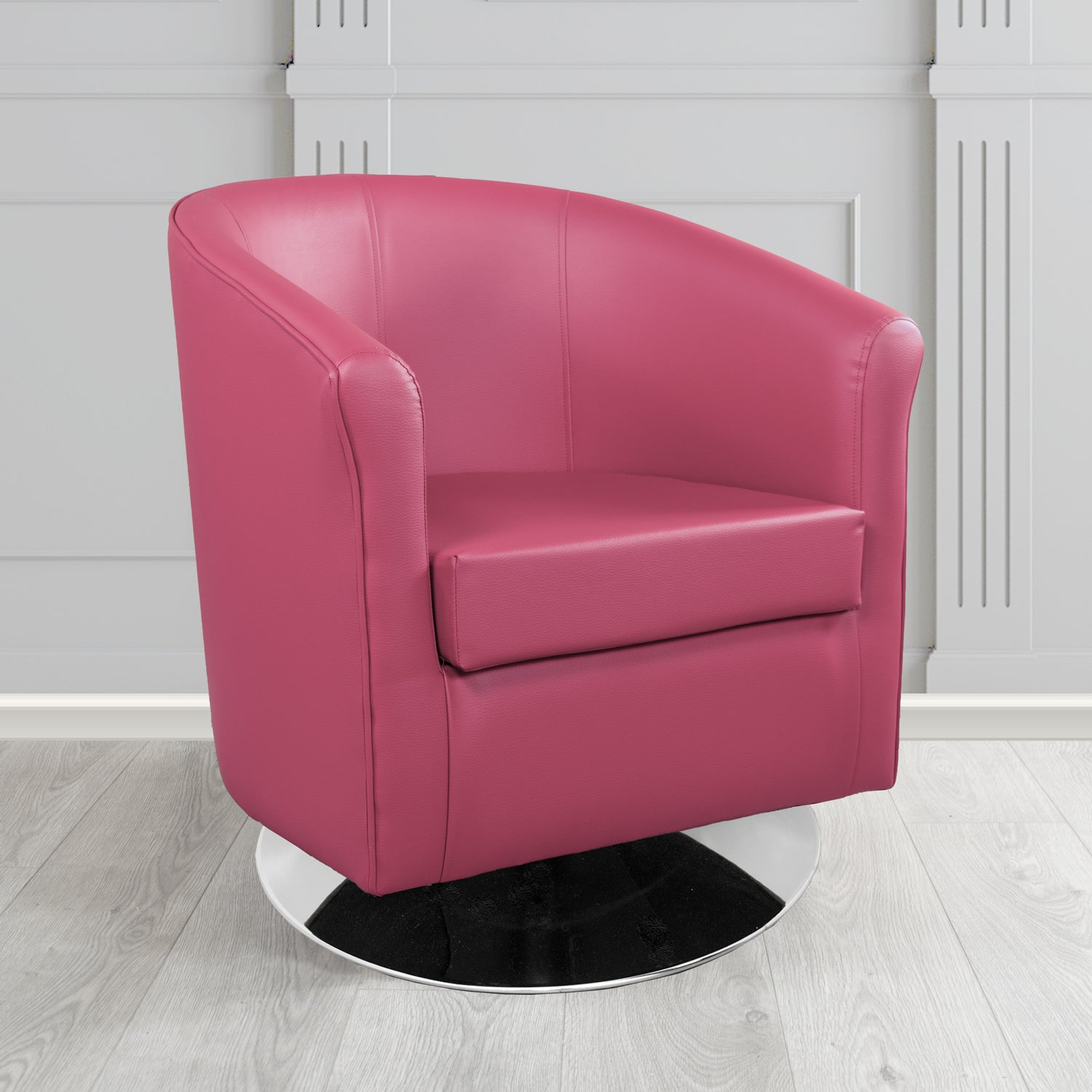 Tuscany Swivel Tub Chair in Chieftain Fabrics Just Colour Crib 5 Faux Leather