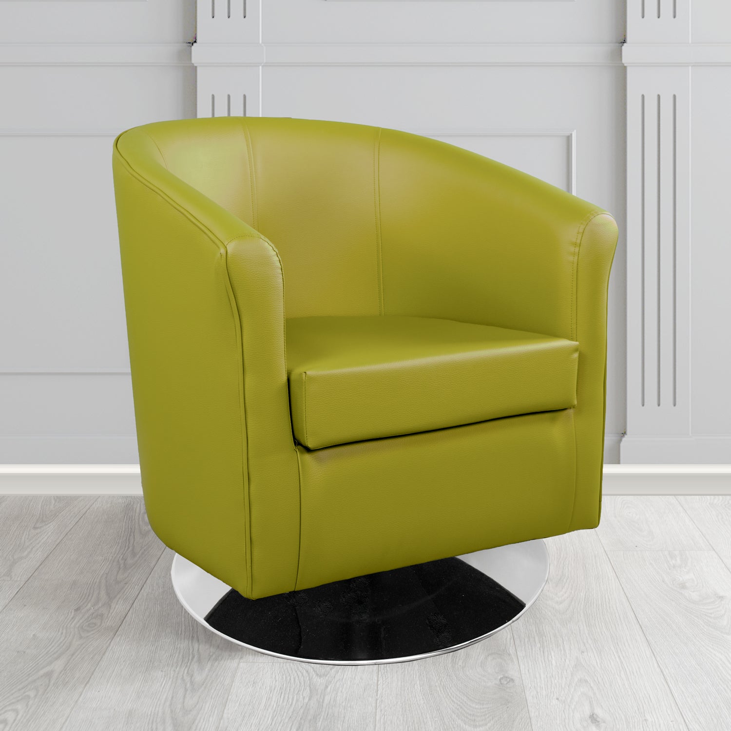 Tuscany Swivel Tub Chair in Chieftain Fabrics Just Colour Crib 5 Faux Leather