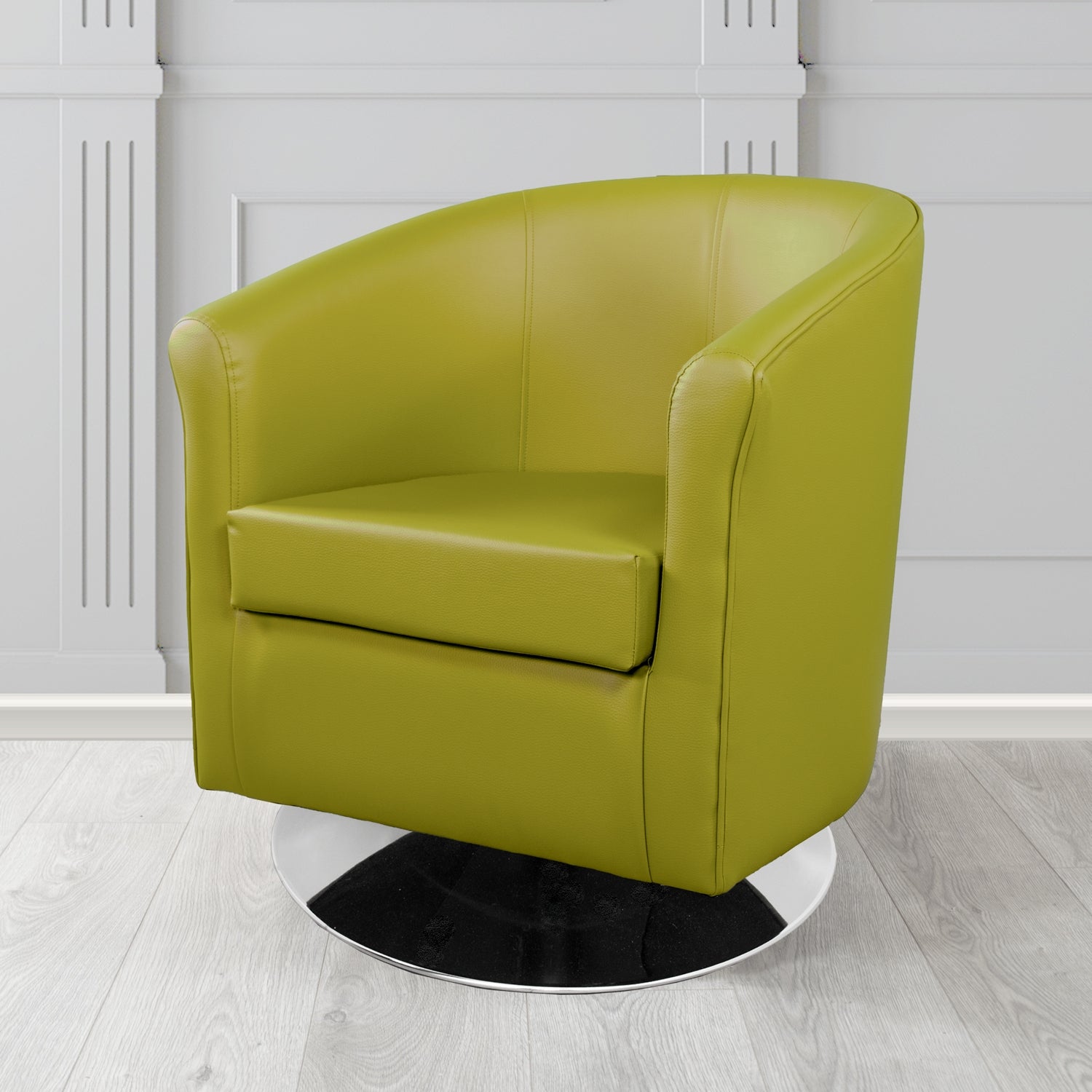 Tuscany Swivel Tub Chair in Chieftain Fabrics Just Colour Crib 5 Faux Leather