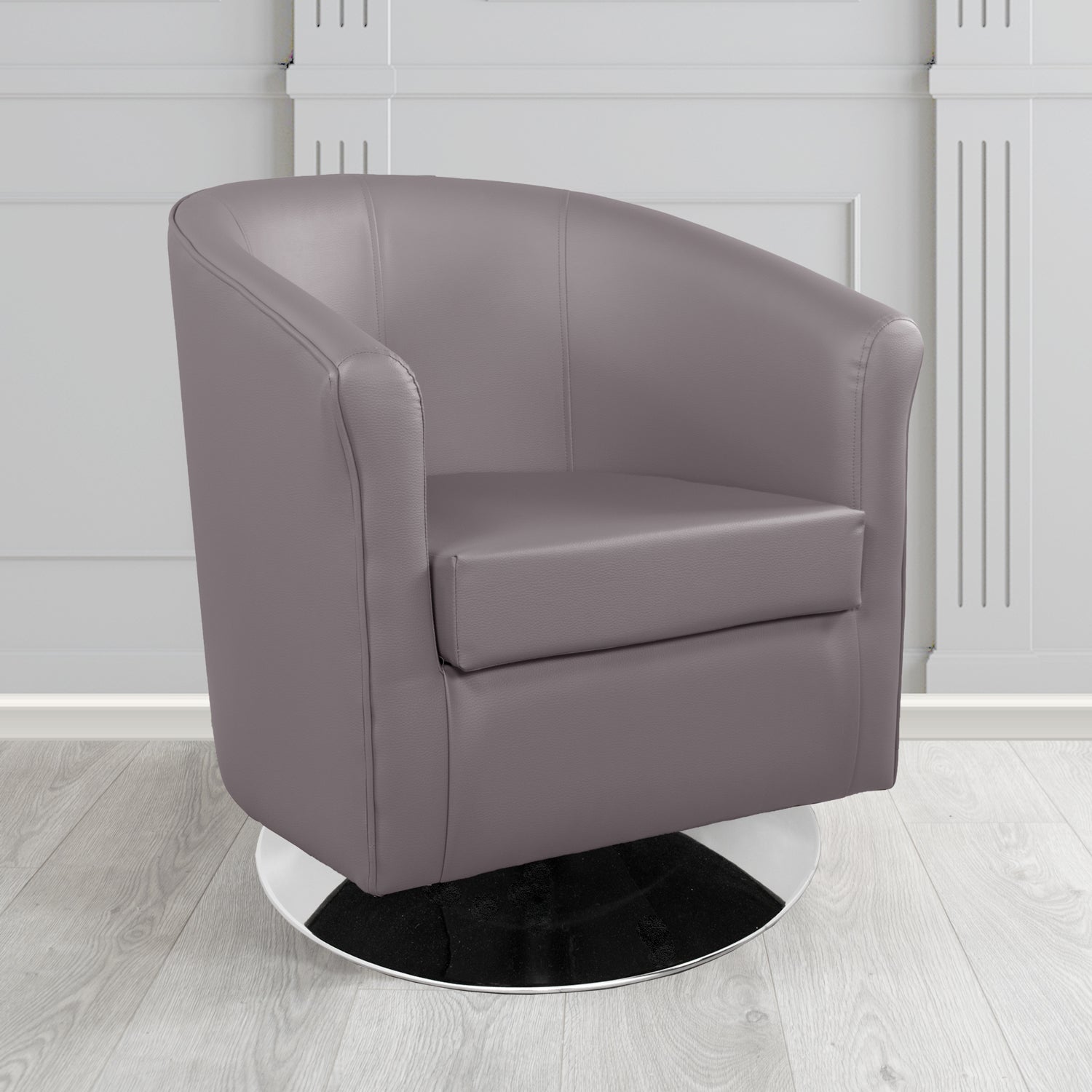Tuscany Swivel Tub Chair in Chieftain Fabrics Just Colour Crib 5 Faux Leather