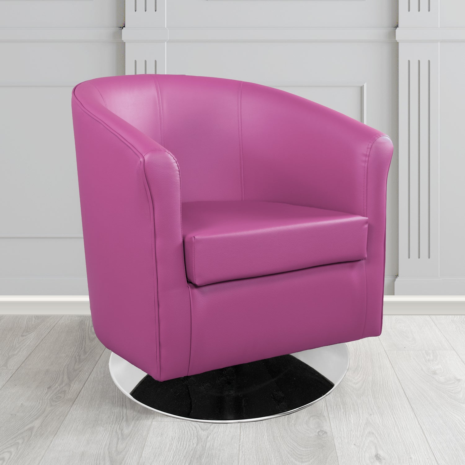 Tuscany Swivel Tub Chair in Chieftain Fabrics Just Colour Crib 5 Faux Leather