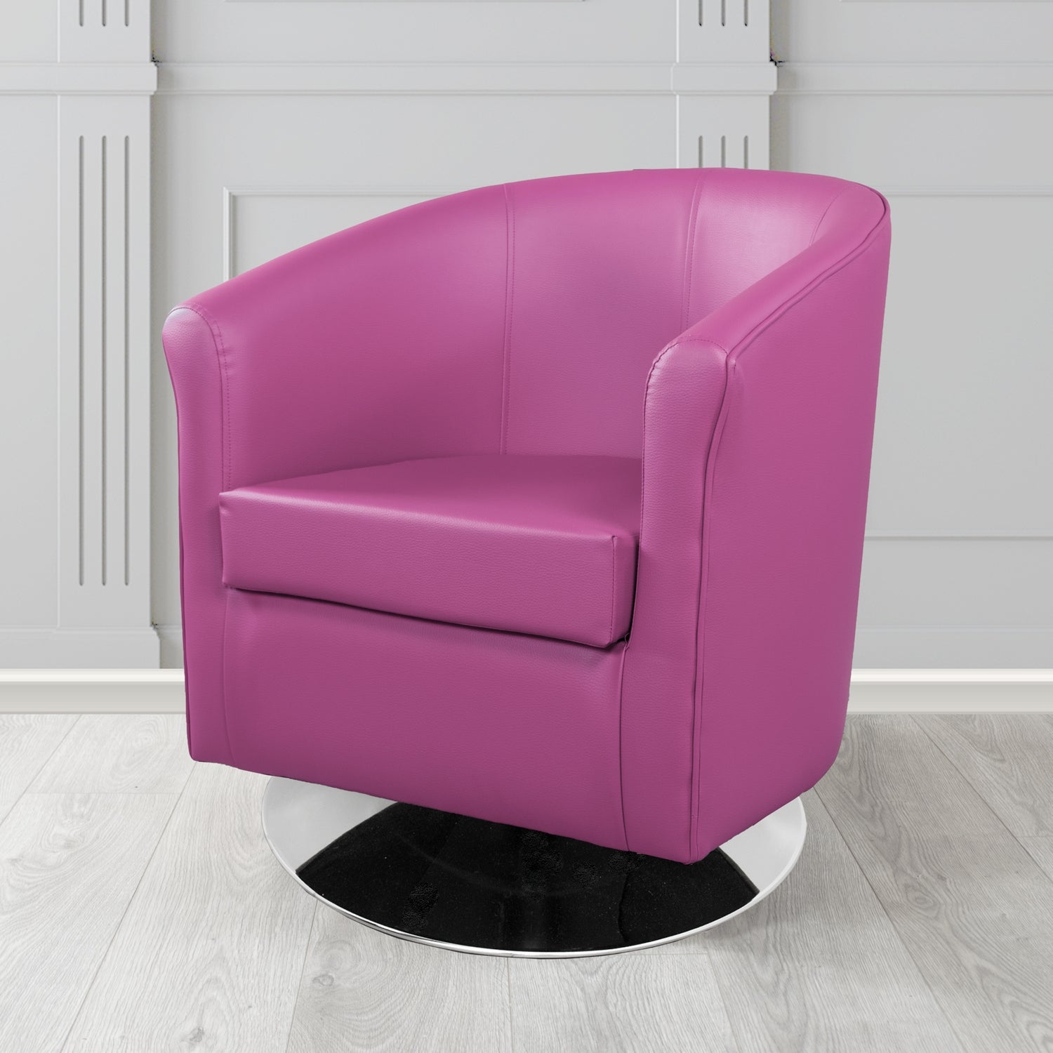 Tuscany Swivel Tub Chair in Chieftain Fabrics Just Colour Crib 5 Faux Leather