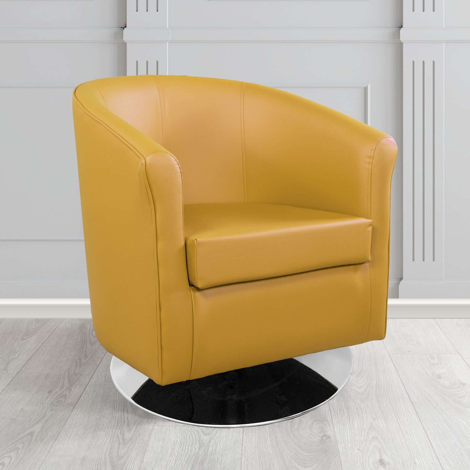 Tuscany Swivel Tub Chair in Chieftain Fabrics Just Colour Crib 5 Faux Leather