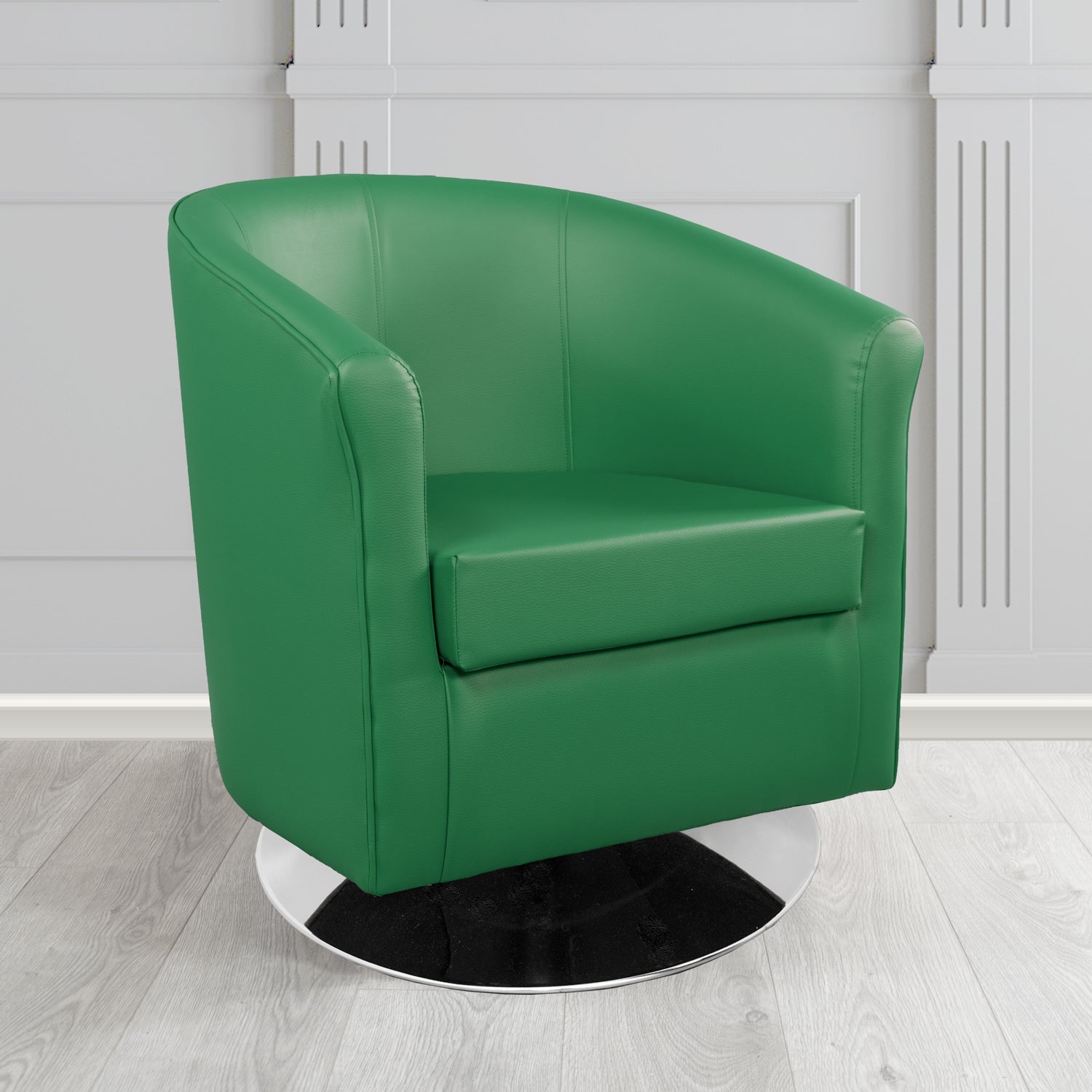 Tuscany Swivel Tub Chair in Chieftain Fabrics Just Colour Crib 5 Faux Leather
