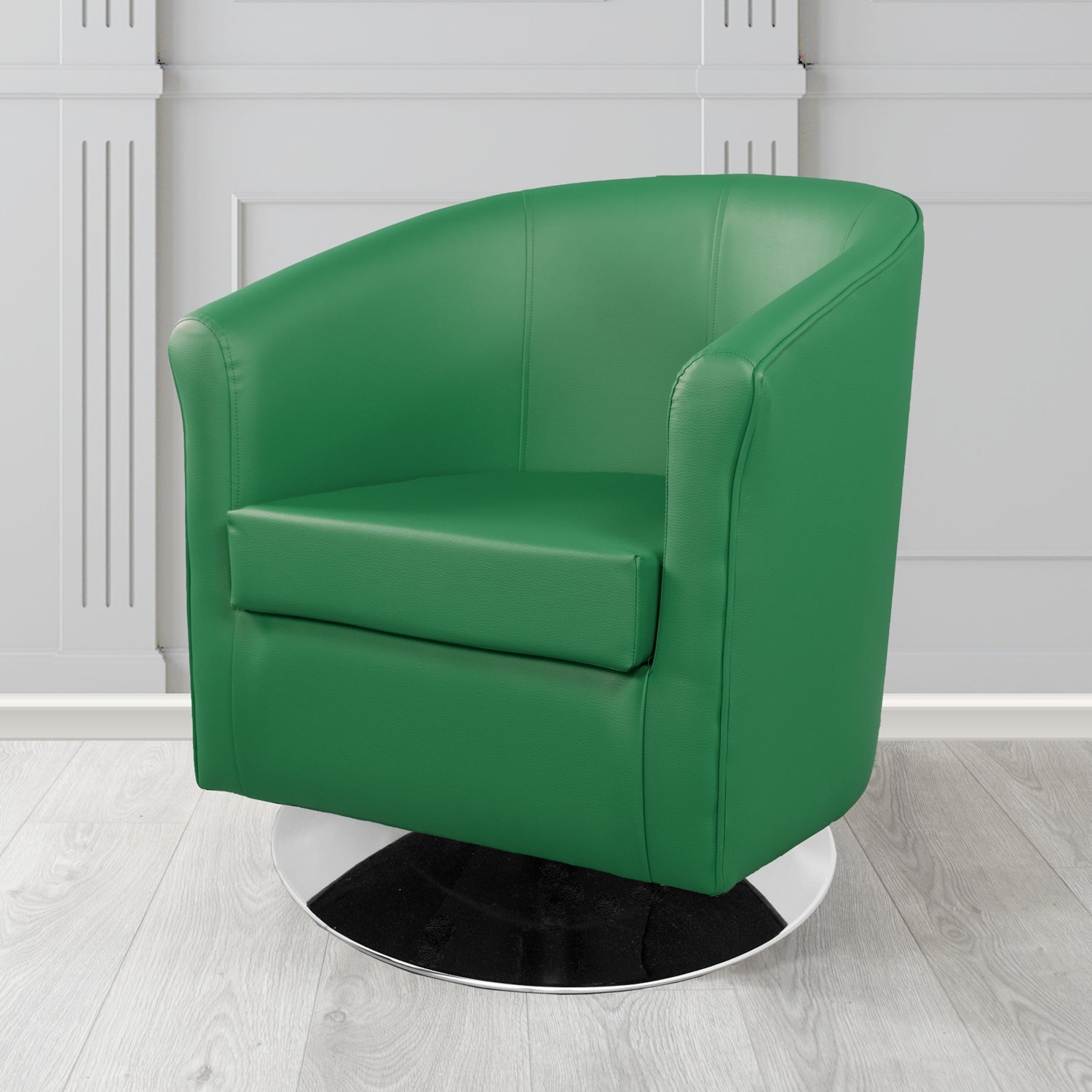 Tuscany Swivel Tub Chair in Chieftain Fabrics Just Colour Crib 5 Faux Leather