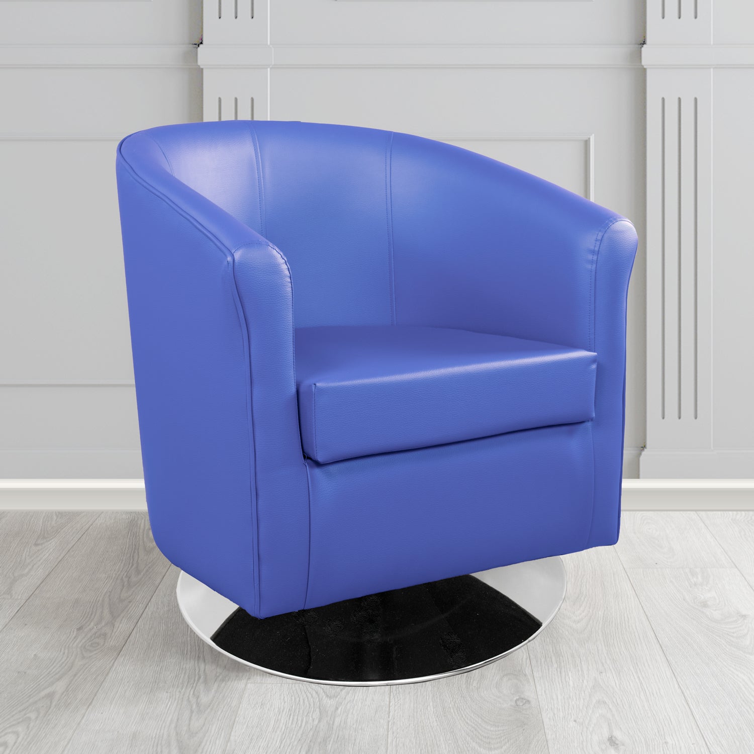 Tuscany Swivel Tub Chair in Chieftain Fabrics Just Colour Crib 5 Faux Leather