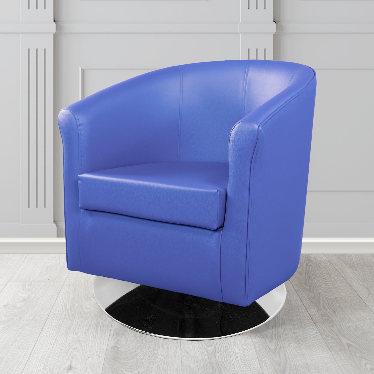 Tuscany Swivel Tub Chair in Chieftain Fabrics Just Colour Crib 5 Faux Leather
