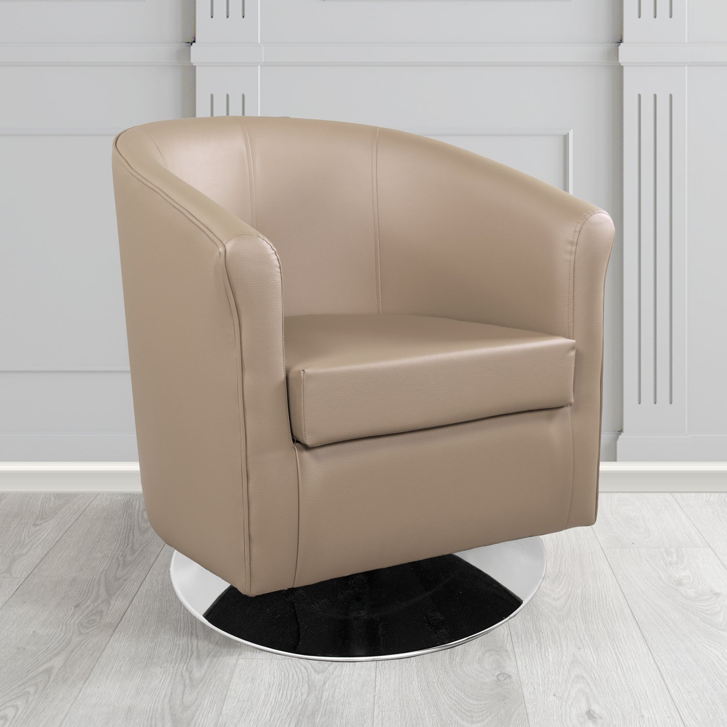 Tuscany Swivel Tub Chair in Chieftain Fabrics Just Colour Crib 5 Faux Leather