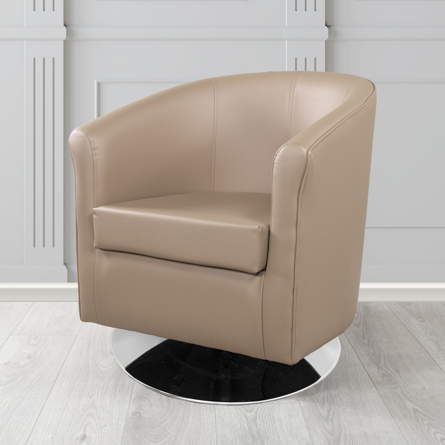 Tuscany Swivel Tub Chair in Chieftain Fabrics Just Colour Crib 5 Faux Leather