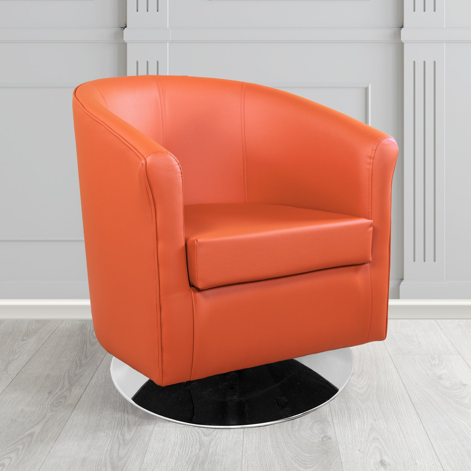 Tuscany Swivel Tub Chair in Chieftain Fabrics Just Colour Crib 5 Faux Leather